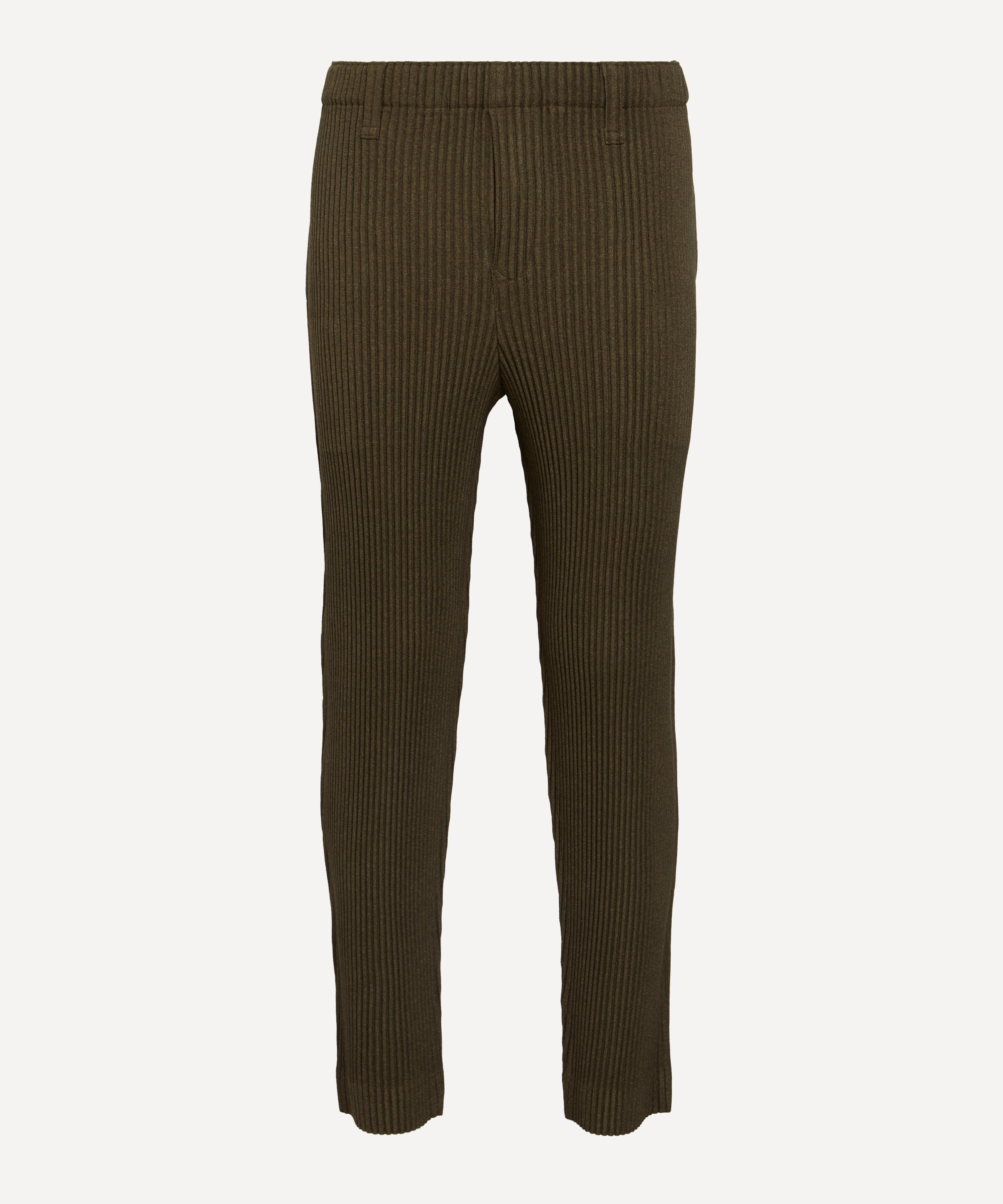 ISSEY MIYAKE HOMME PLISSE ISSEY MIYAKE MENS WOOL LIKE LIGHT PLEATED STRAIGHT TROUSERS 