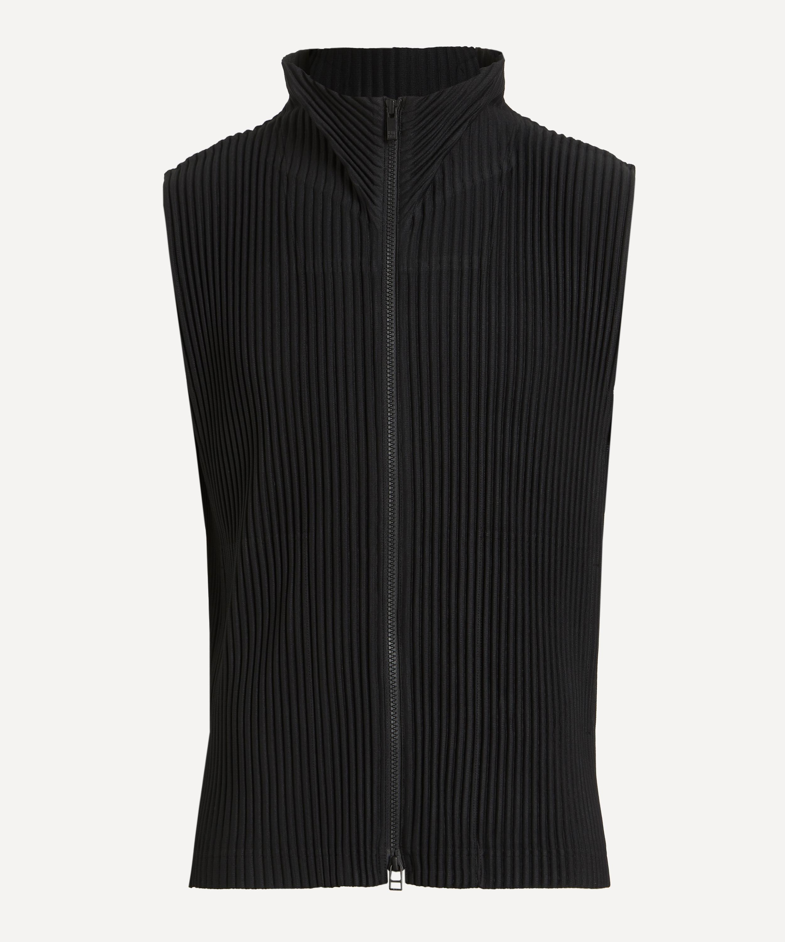 Issey Miyake Homme Plisse  Mens Mc March Pleated Zip-up Vest