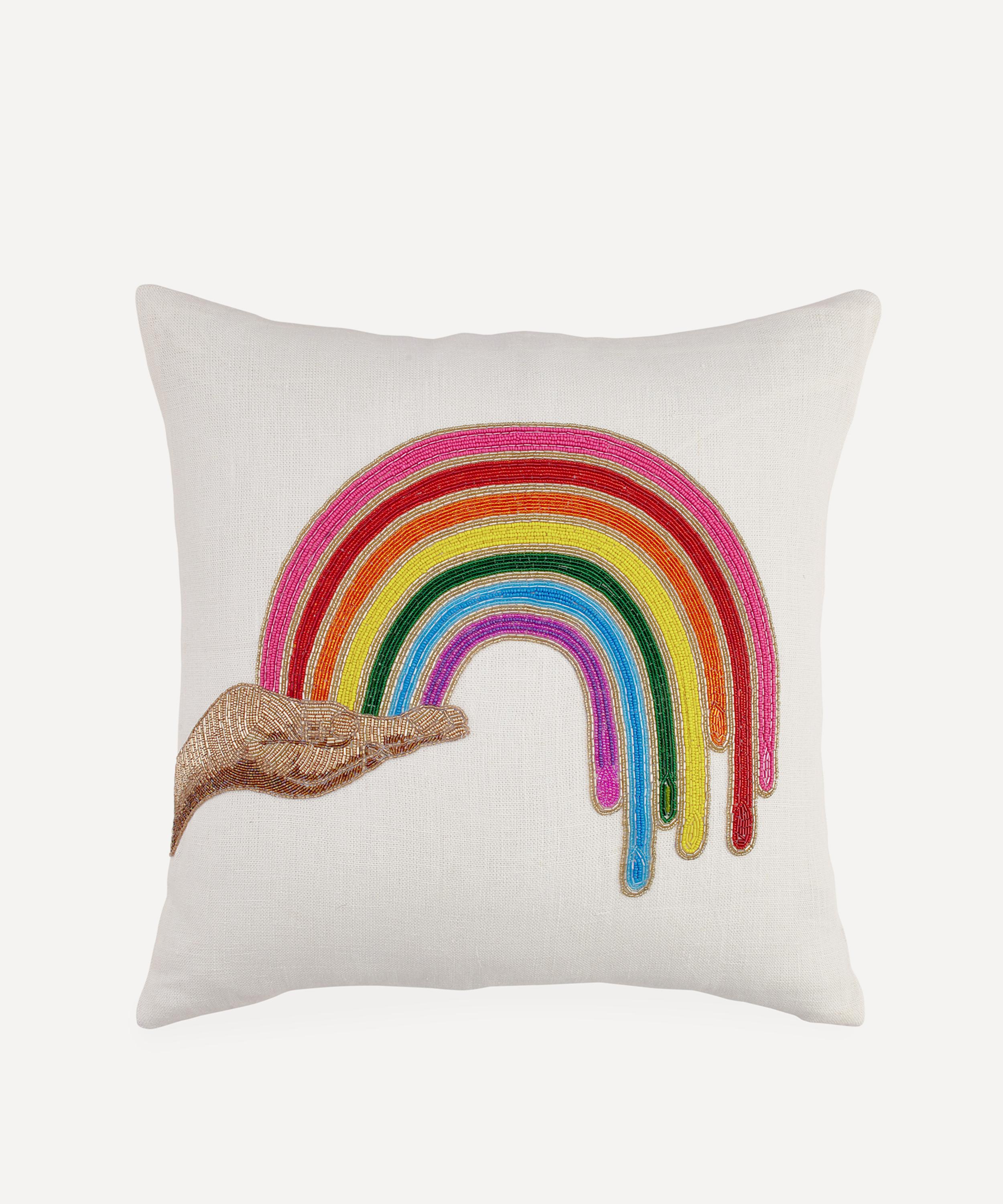Jonathan Adler Rainbow Beaded Cushion