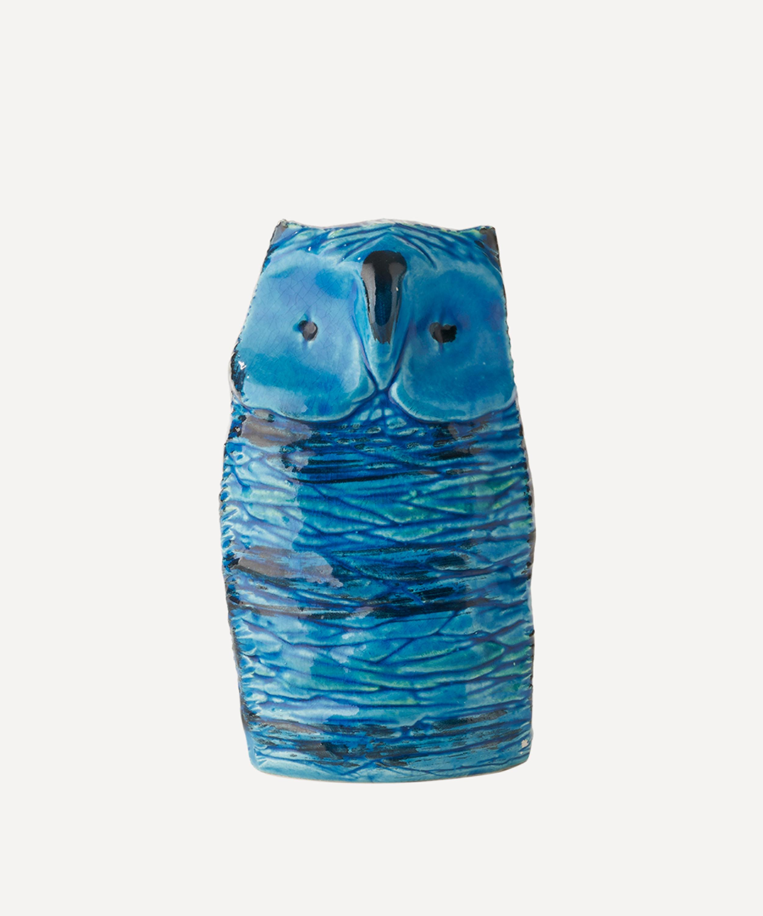 Bitossi Rimini Blu Ceramic Gufo Figure