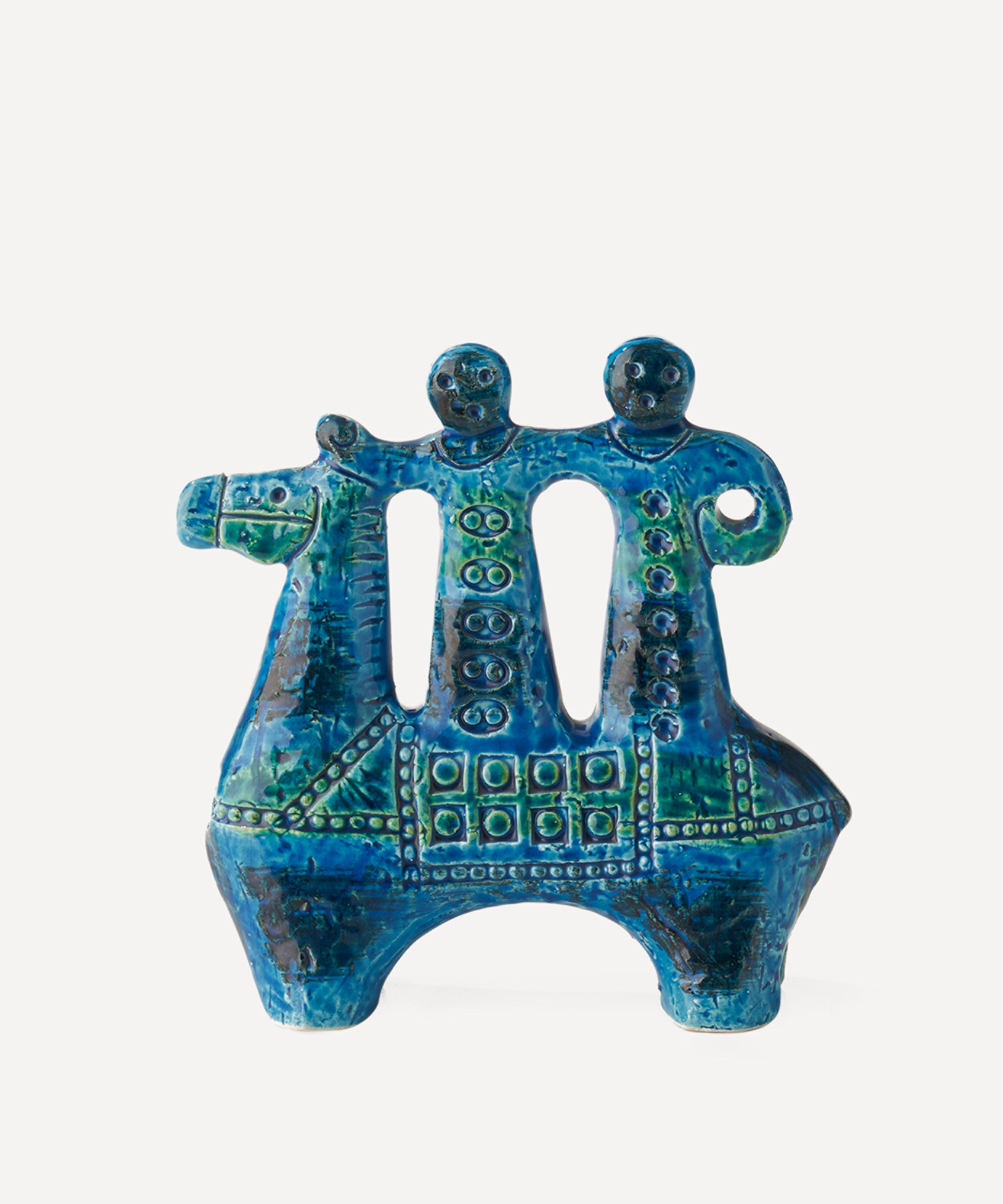 Bitossi Rimini Blu Ceramic Cavallerizzo Figure