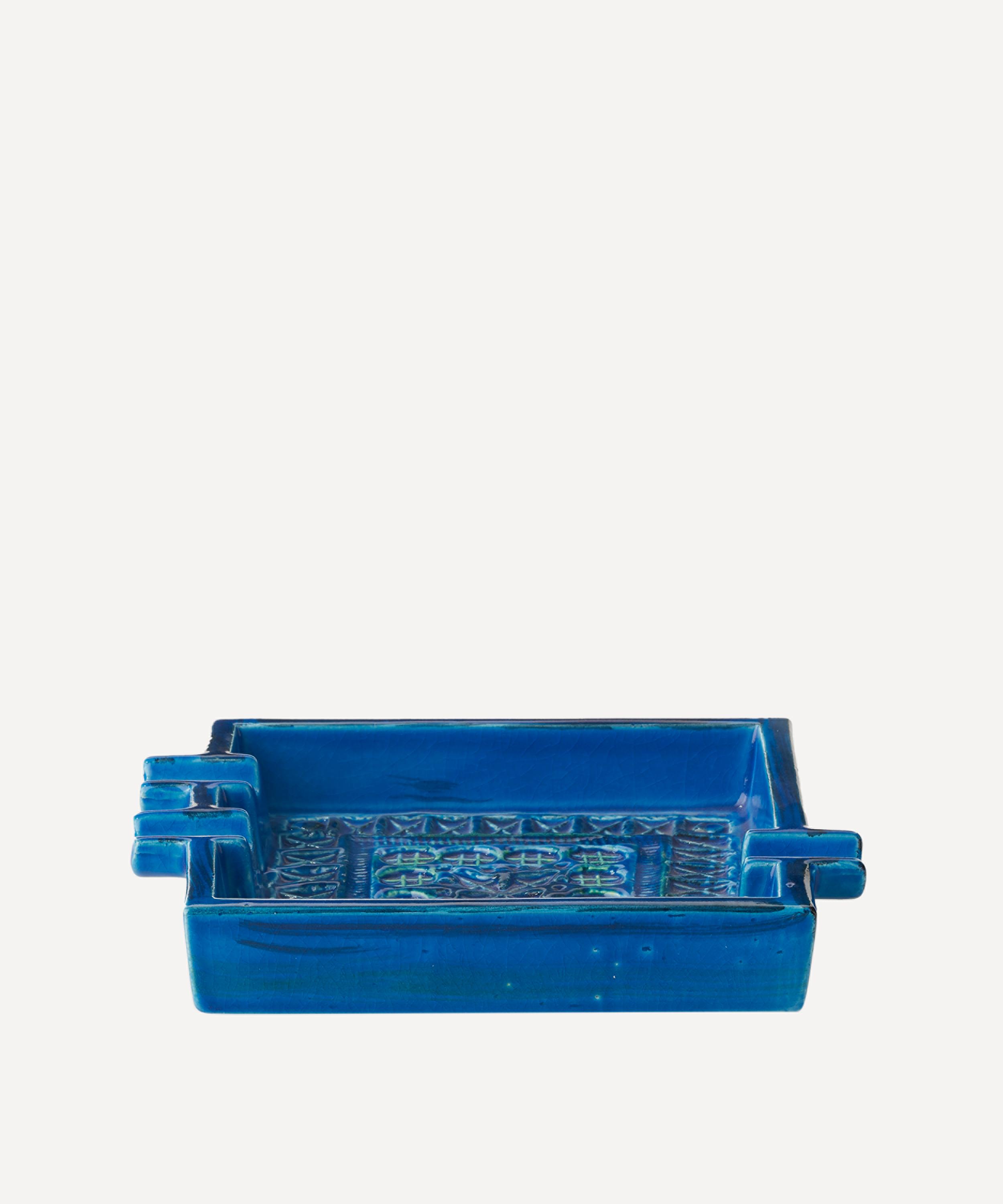 Bitossi Rimini Blu Ceramic Posacenere Quadro Ashtray