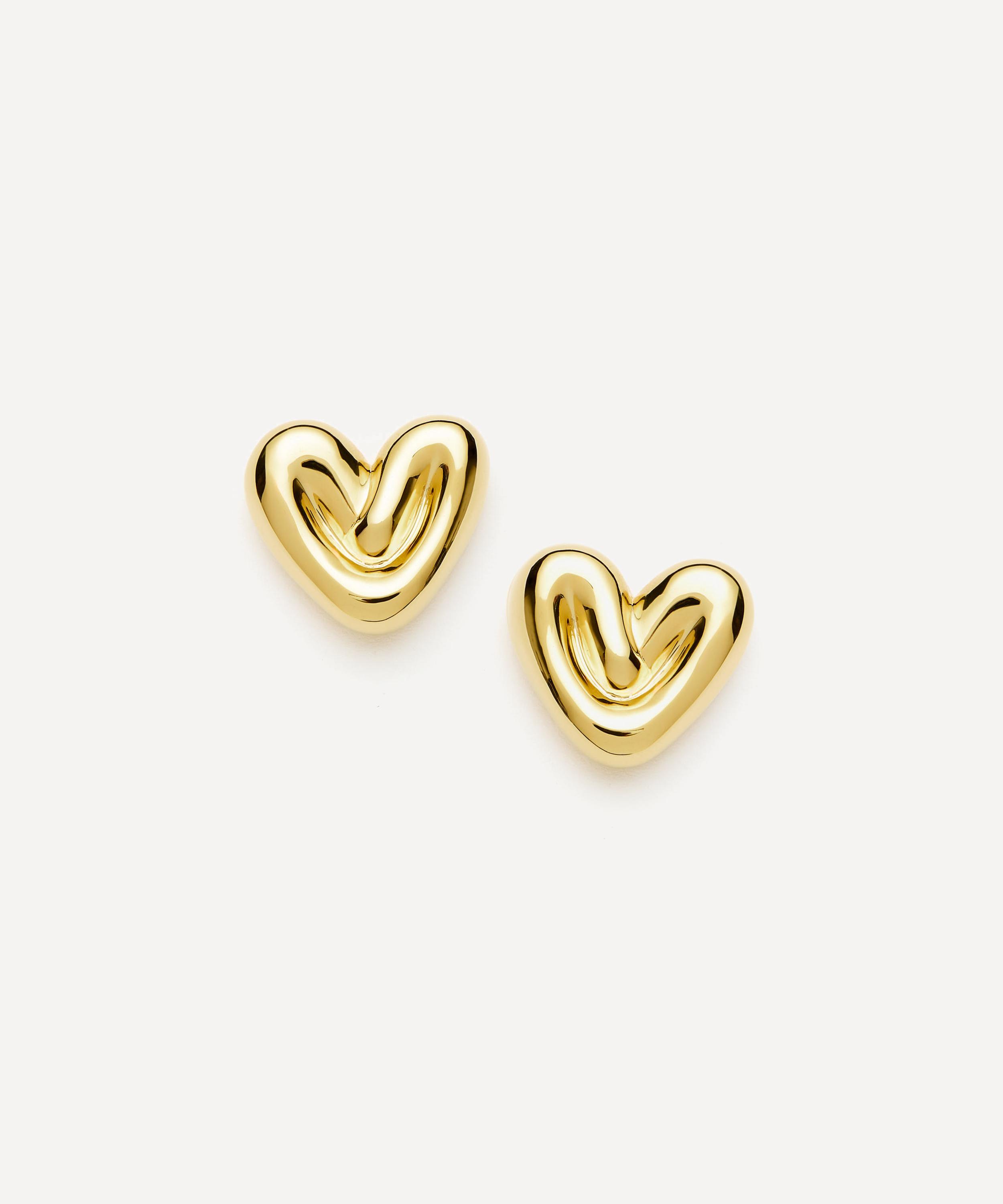 Missoma 18ct Gold-plated Puffy Heart Stud Earrings