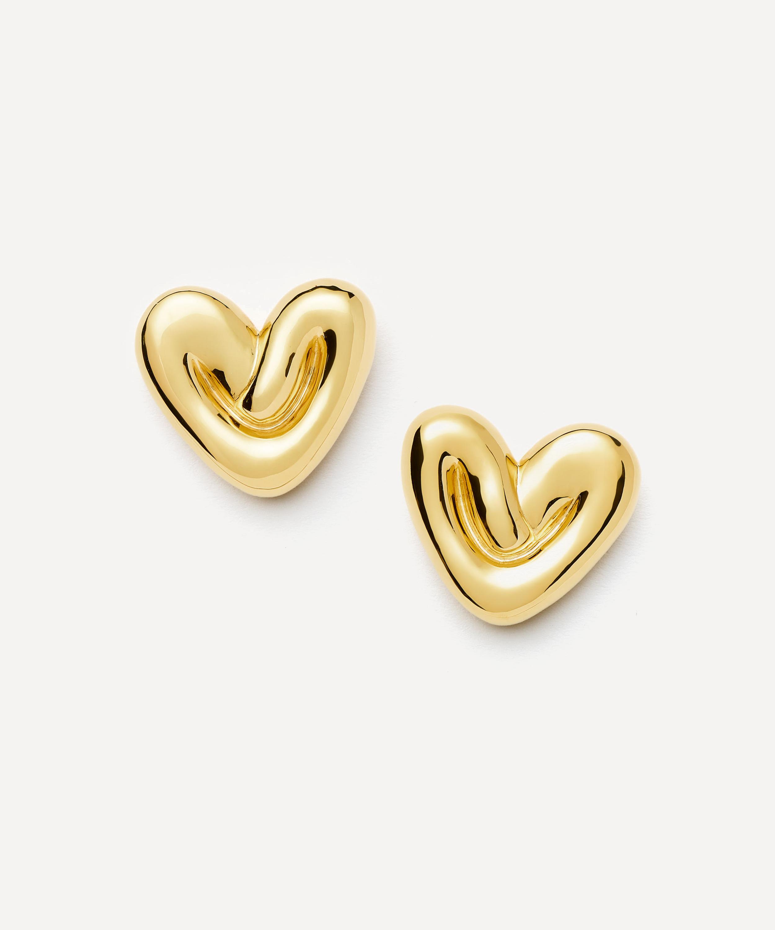 Missoma 18ct Gold-plated Puffy Heart Oversized Stud Earrings
