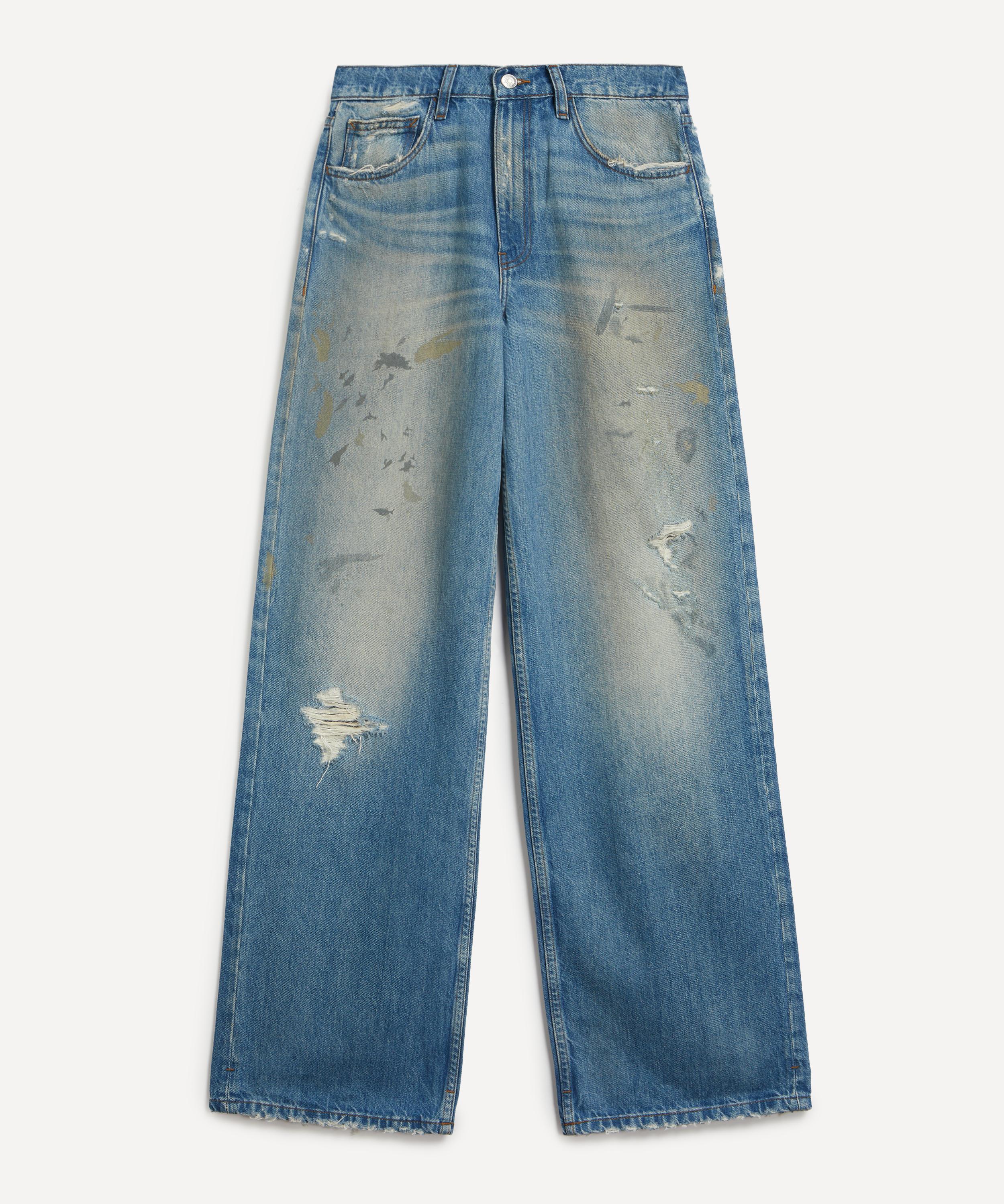 Dala Women's Sling Painterly Blue Jeans