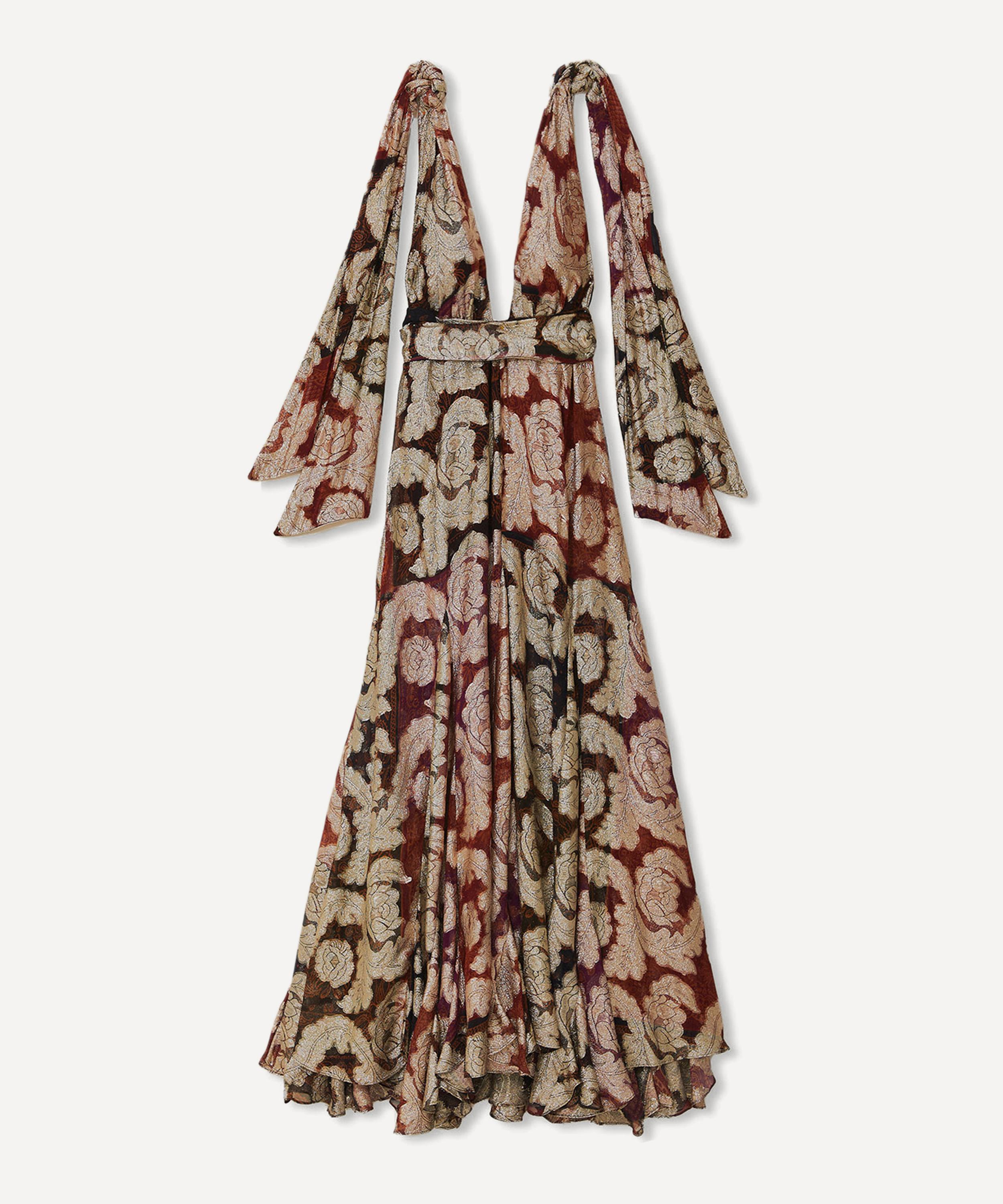 Farm Rio Women's Jacquard Lurex Sleeveless Maxi Dress