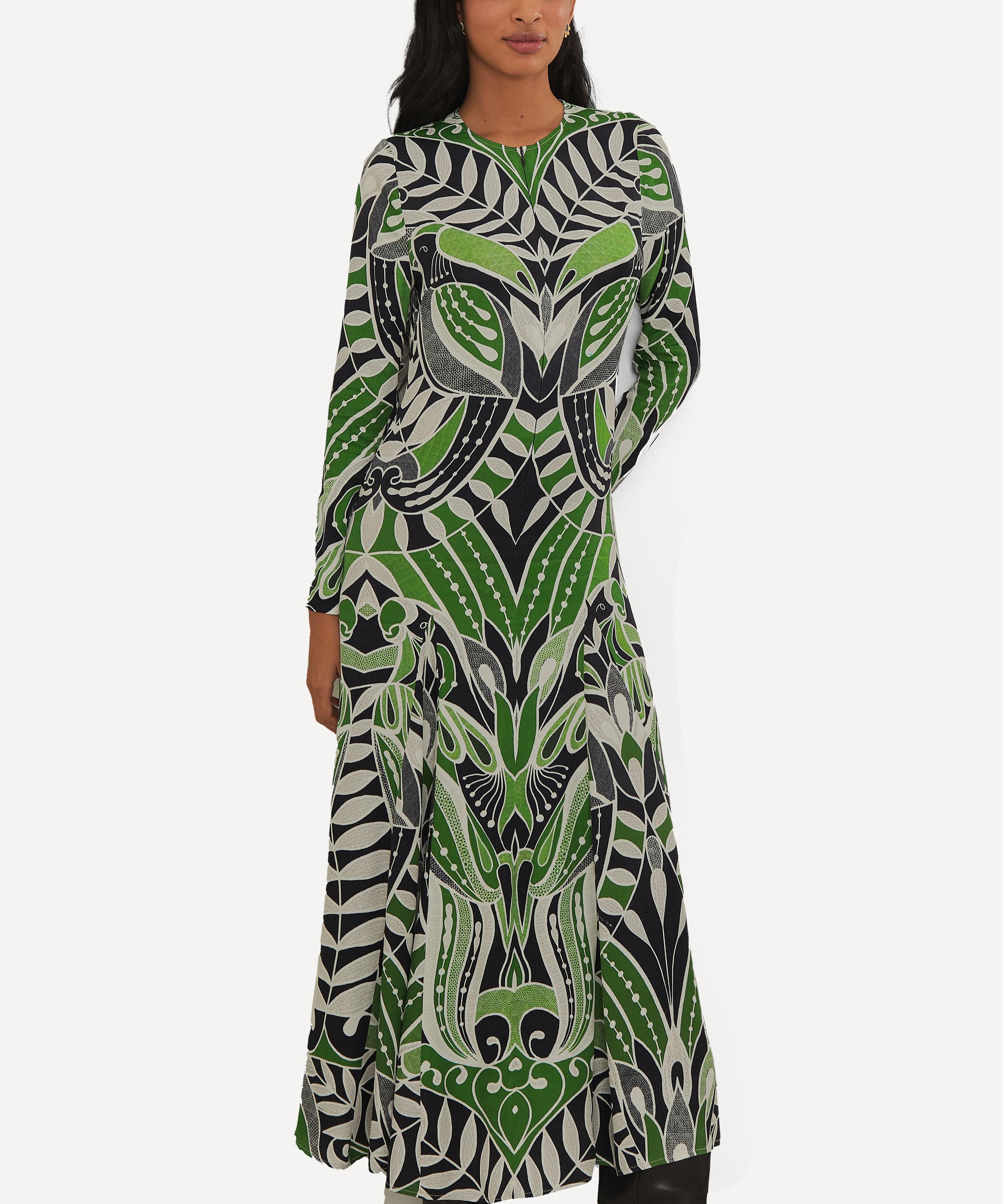 FARM RIO FARM RIO WOMEN'S BLACK LACE NATURE MIDI DRESS 