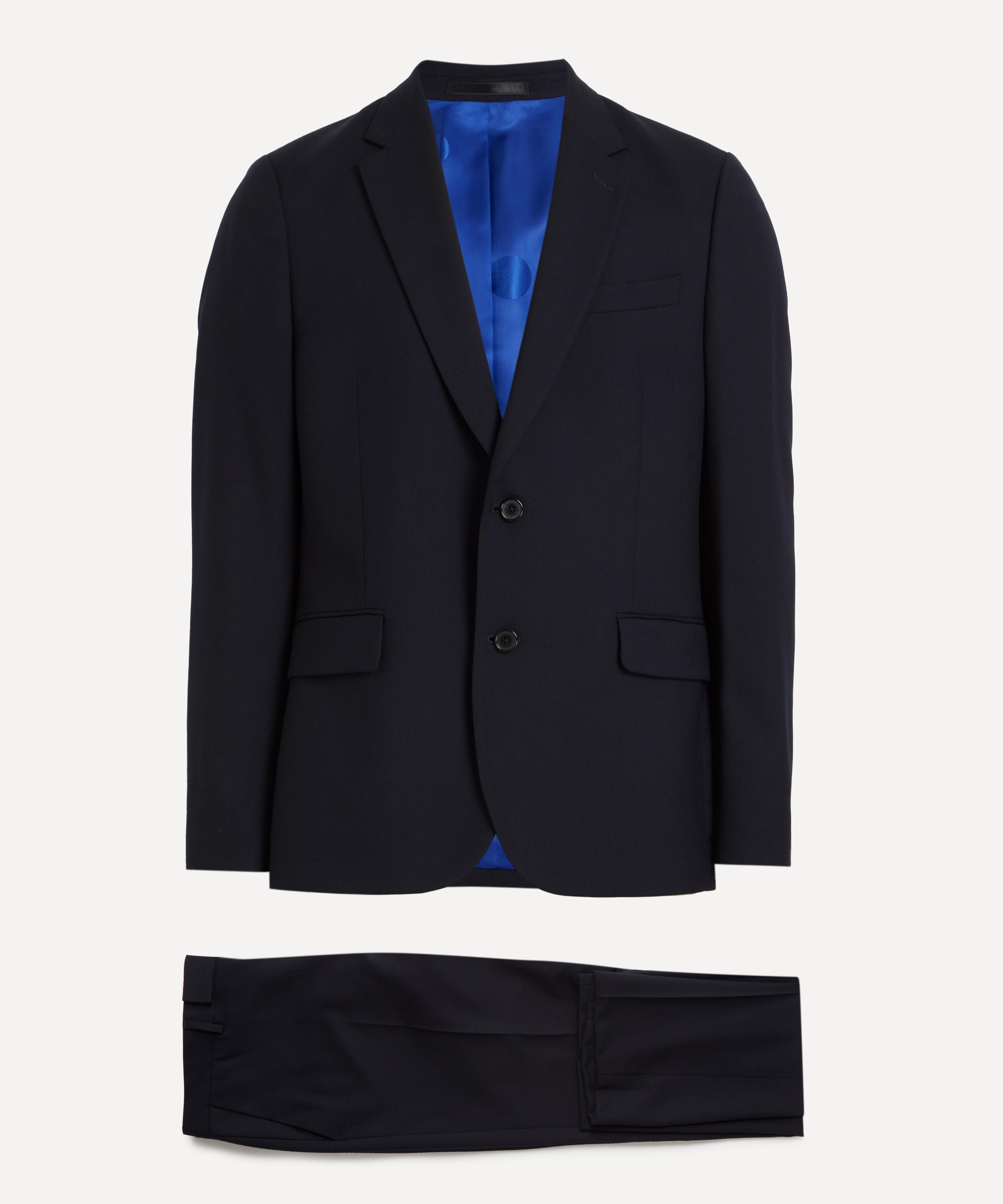 Paul Smith Mens Navy Tailored Fit Wool Suit In Blue
