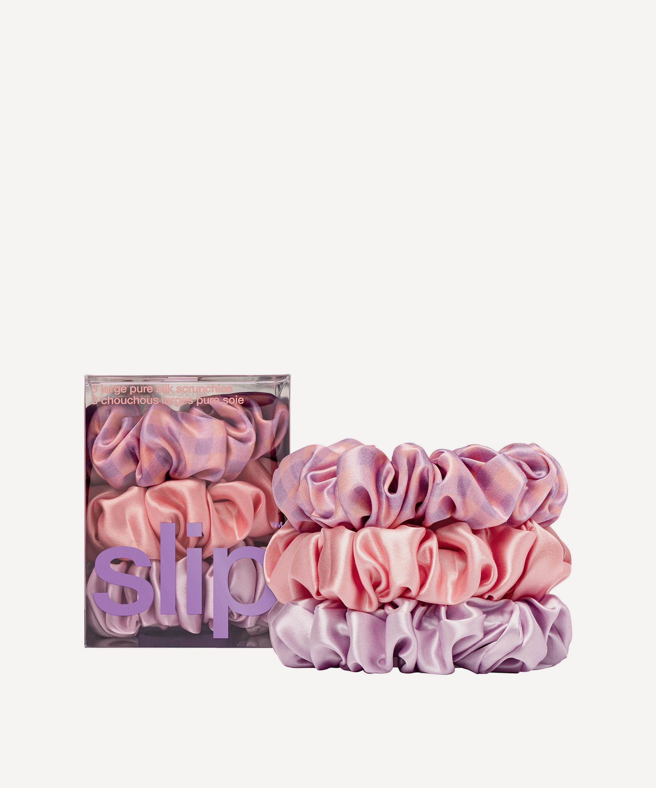 Slip Belleflower Large Silk Scrunchie Set Of Three