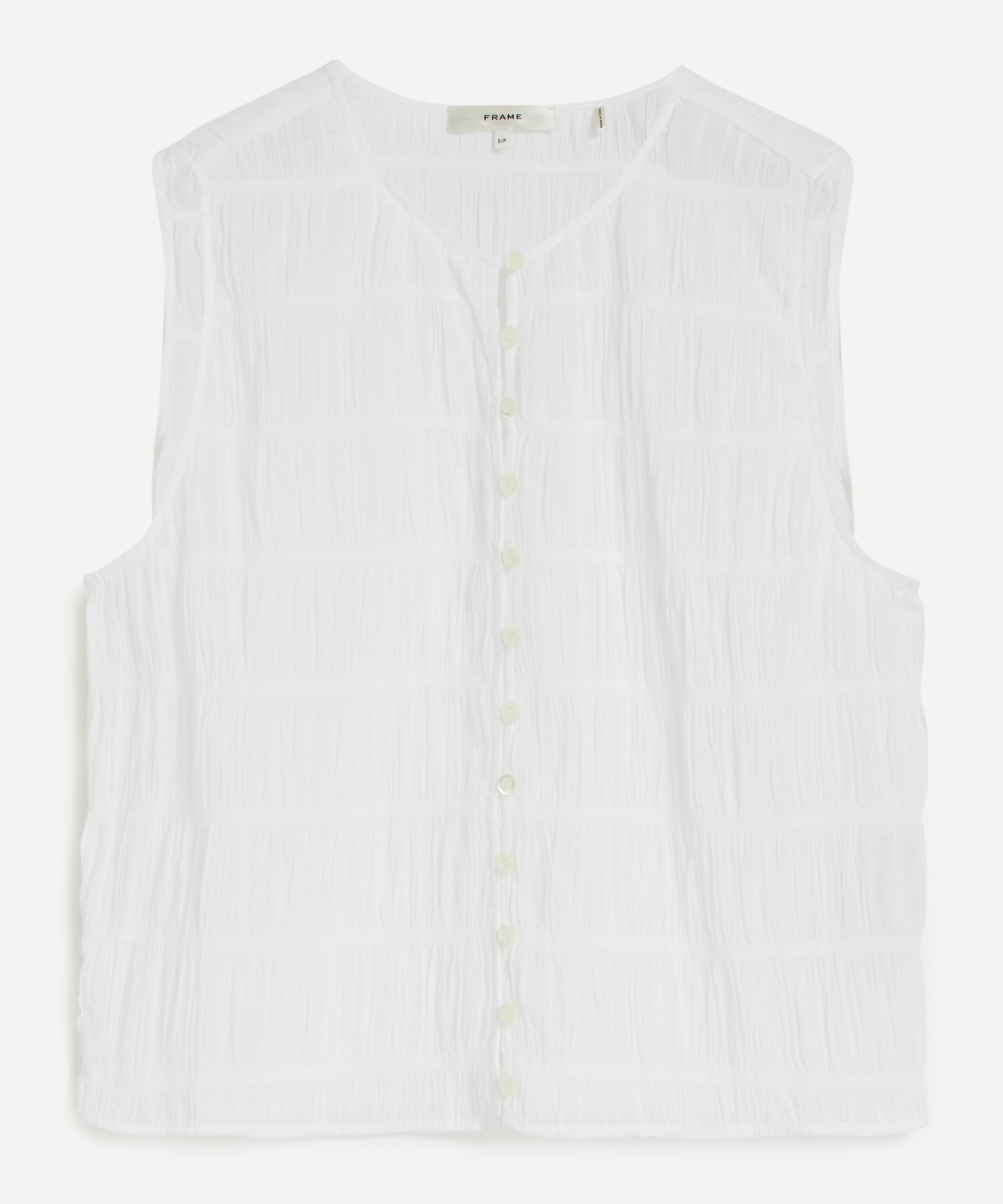 FRAME FRAME WOMEN'S THE SMOCKED SLEEVELESS TANK TOP 