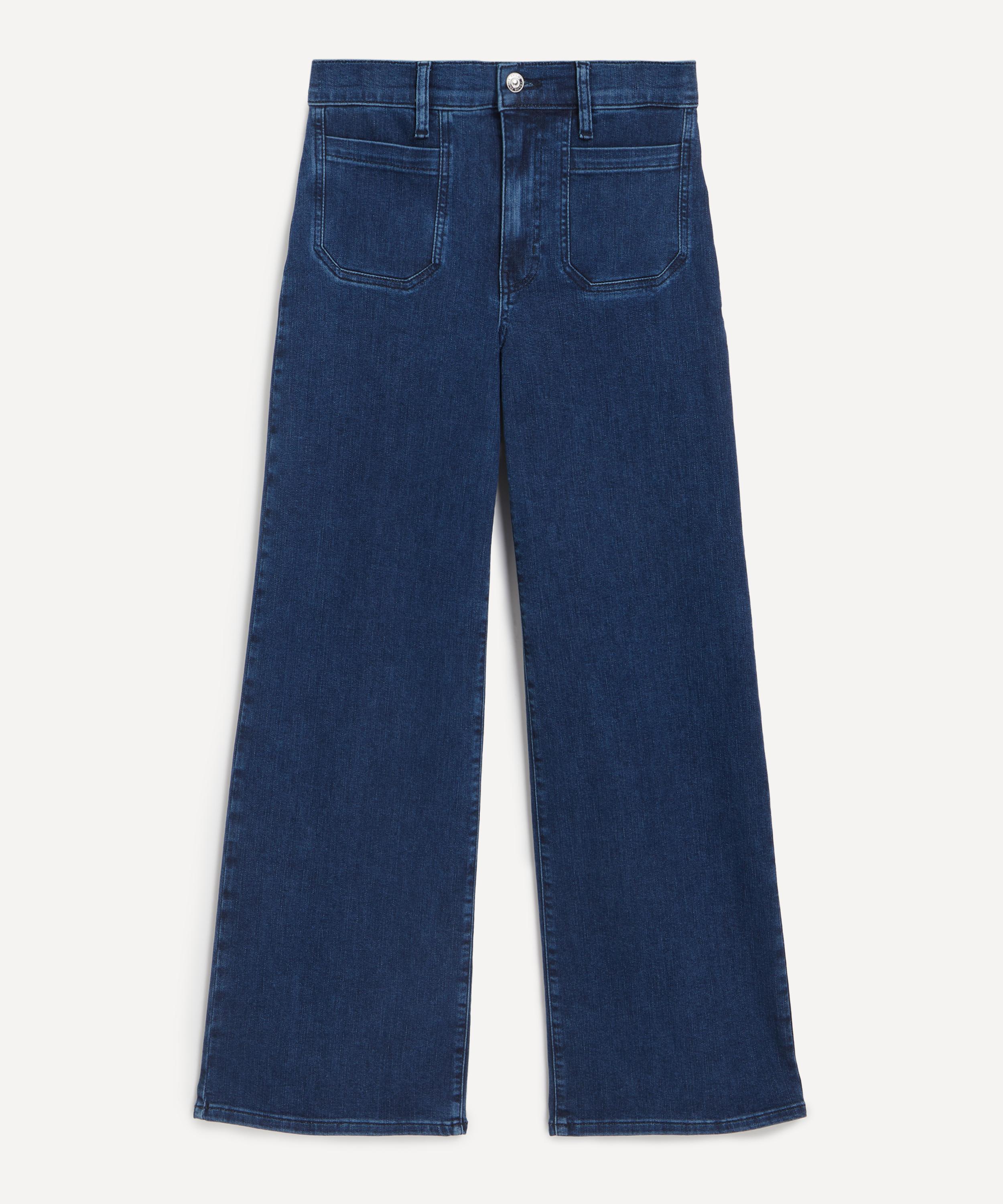 Shop Frame Women's Le Slim Palazzo Modernist Pocket Wide Leg Jeans In Loner