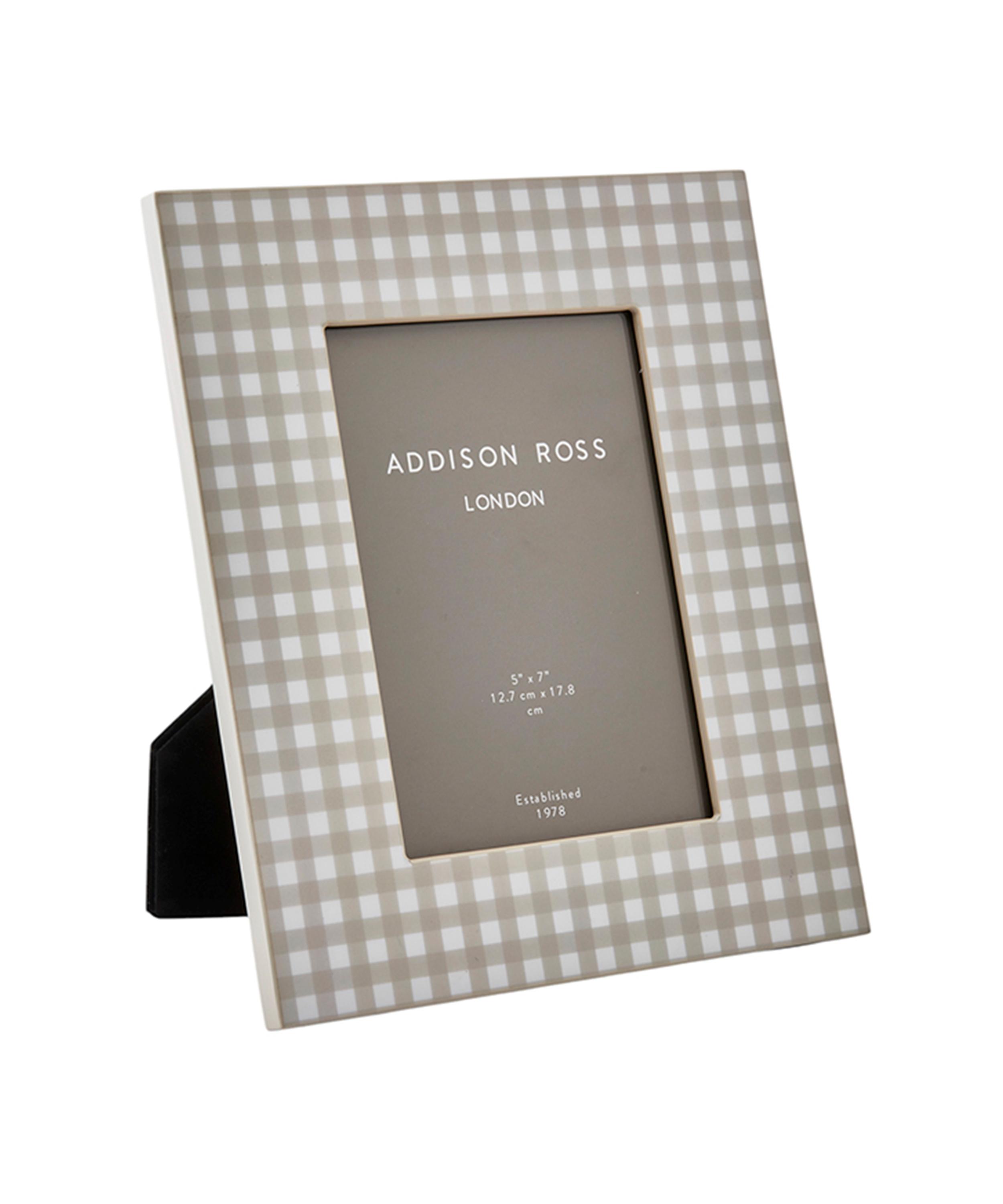 Addison Ross Cappuccino Gingham Lacquer Photo Frame