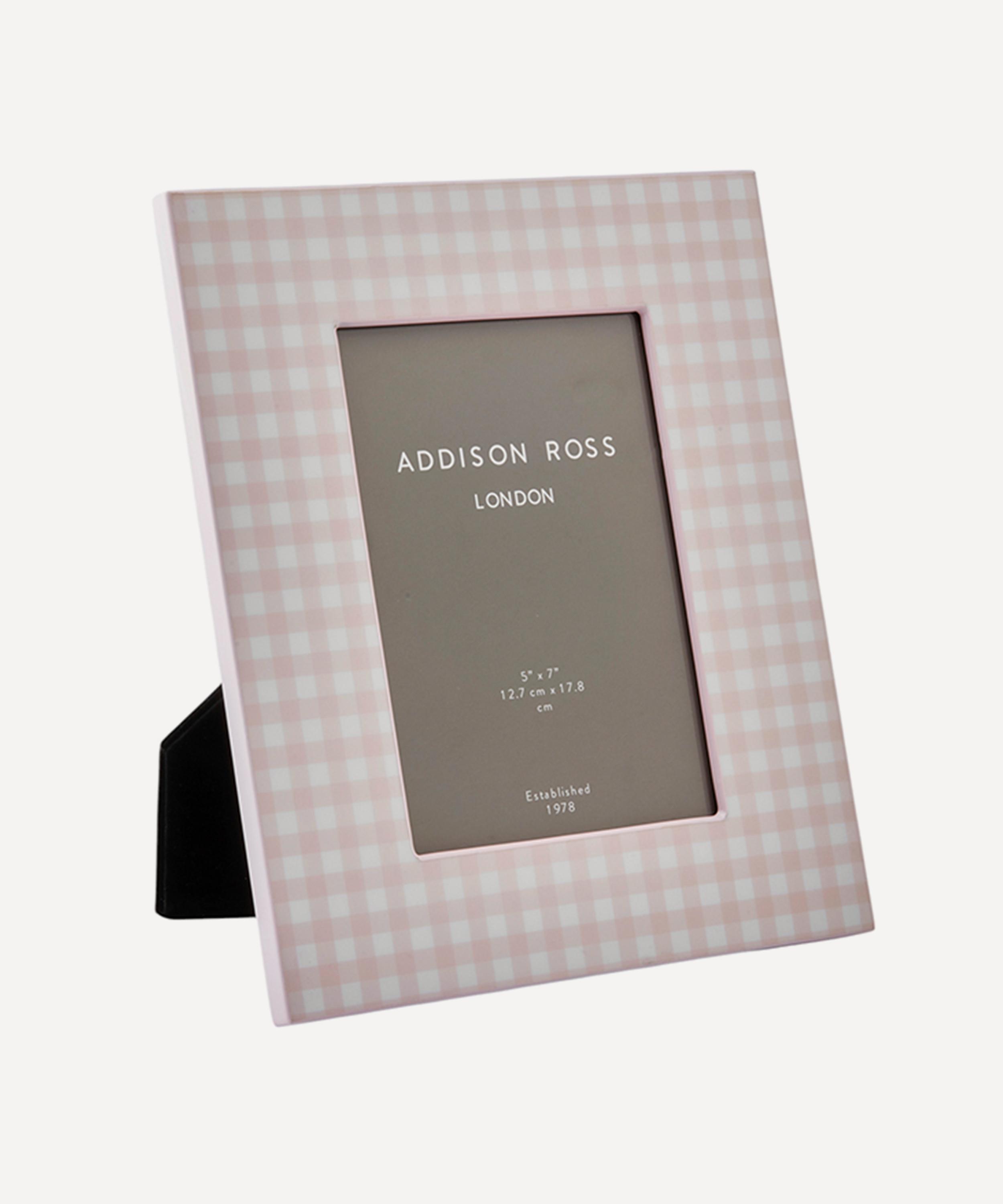Addison Ross Cappuccino Gingham Lacquer Photo Frame