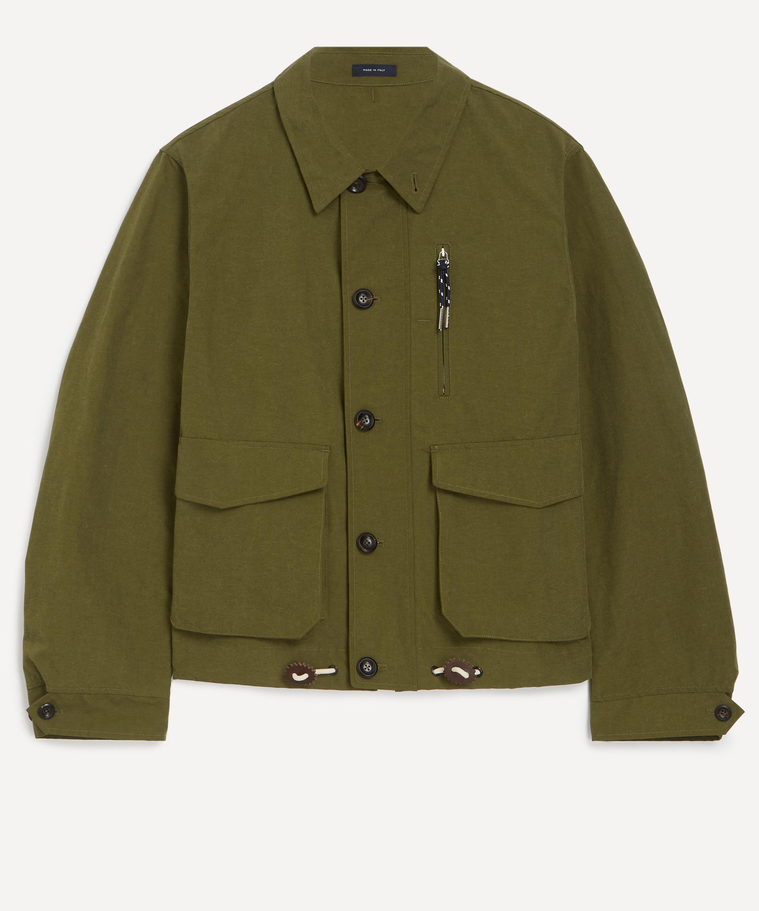 DRAKE'S DRAKES MENS OLIVE TRACK JACKET 