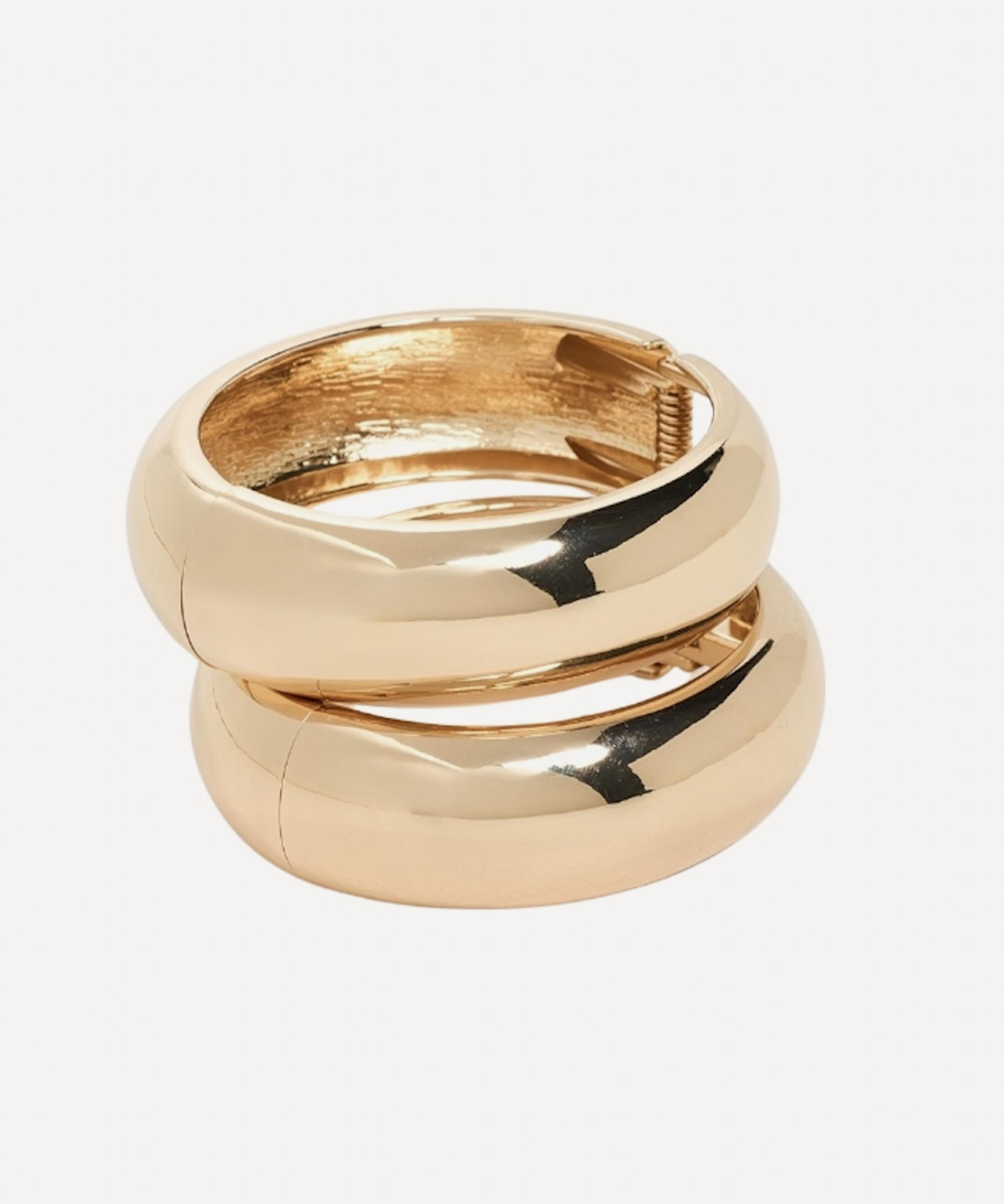 Shashi Gold-plated Double Tsuki Cuff Bracelet Set