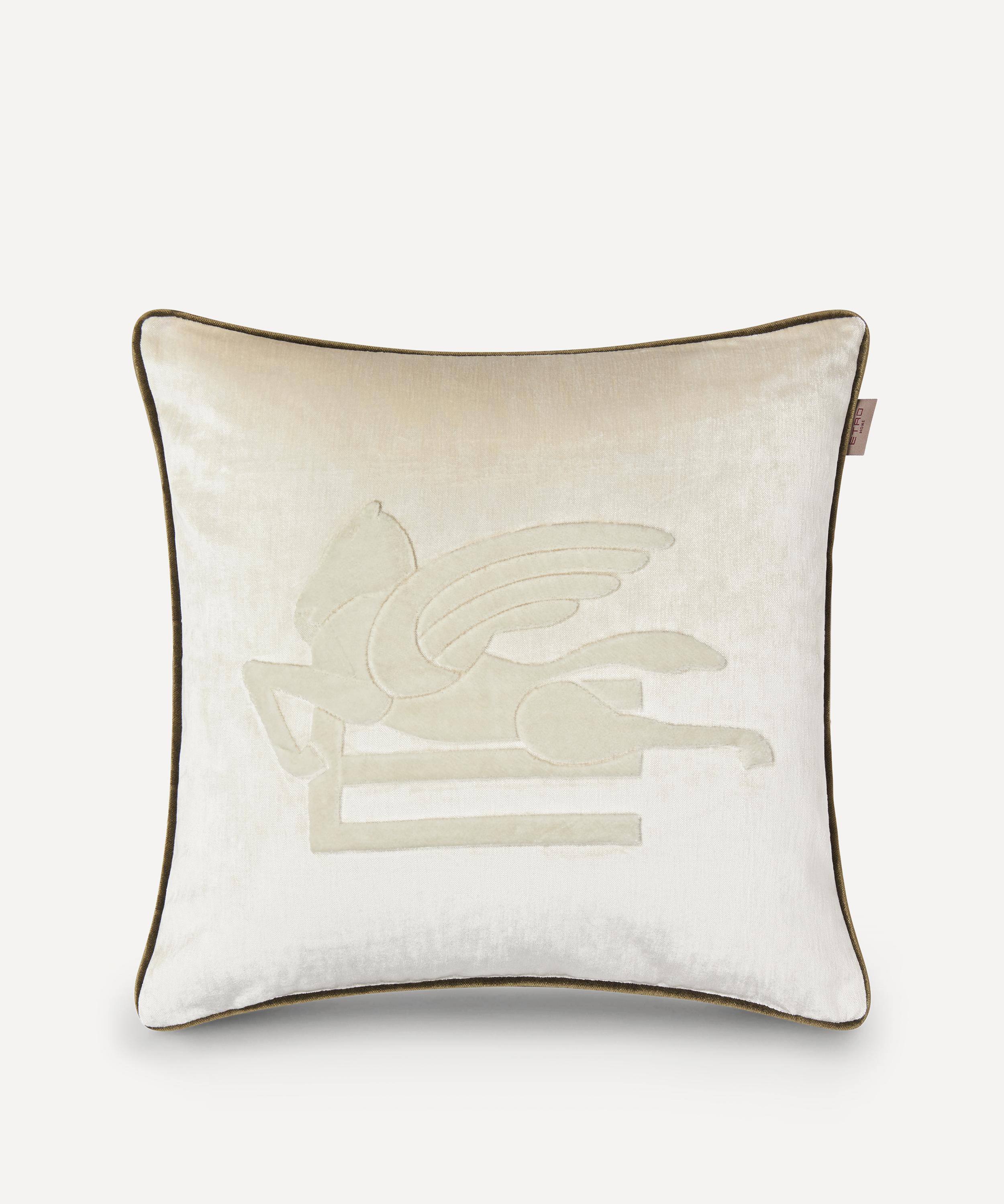 Etro Pegaso Embroidered Cushion And Cord