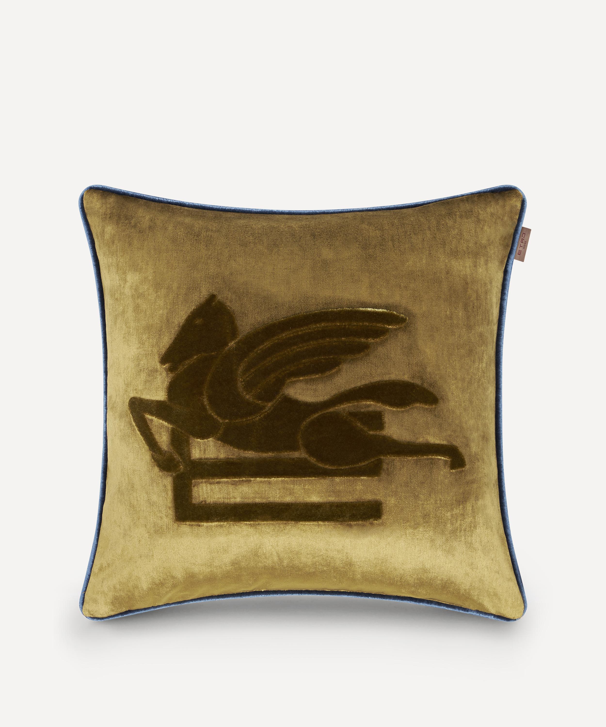 Etro Pegaso Embroidered Cushion And Cord