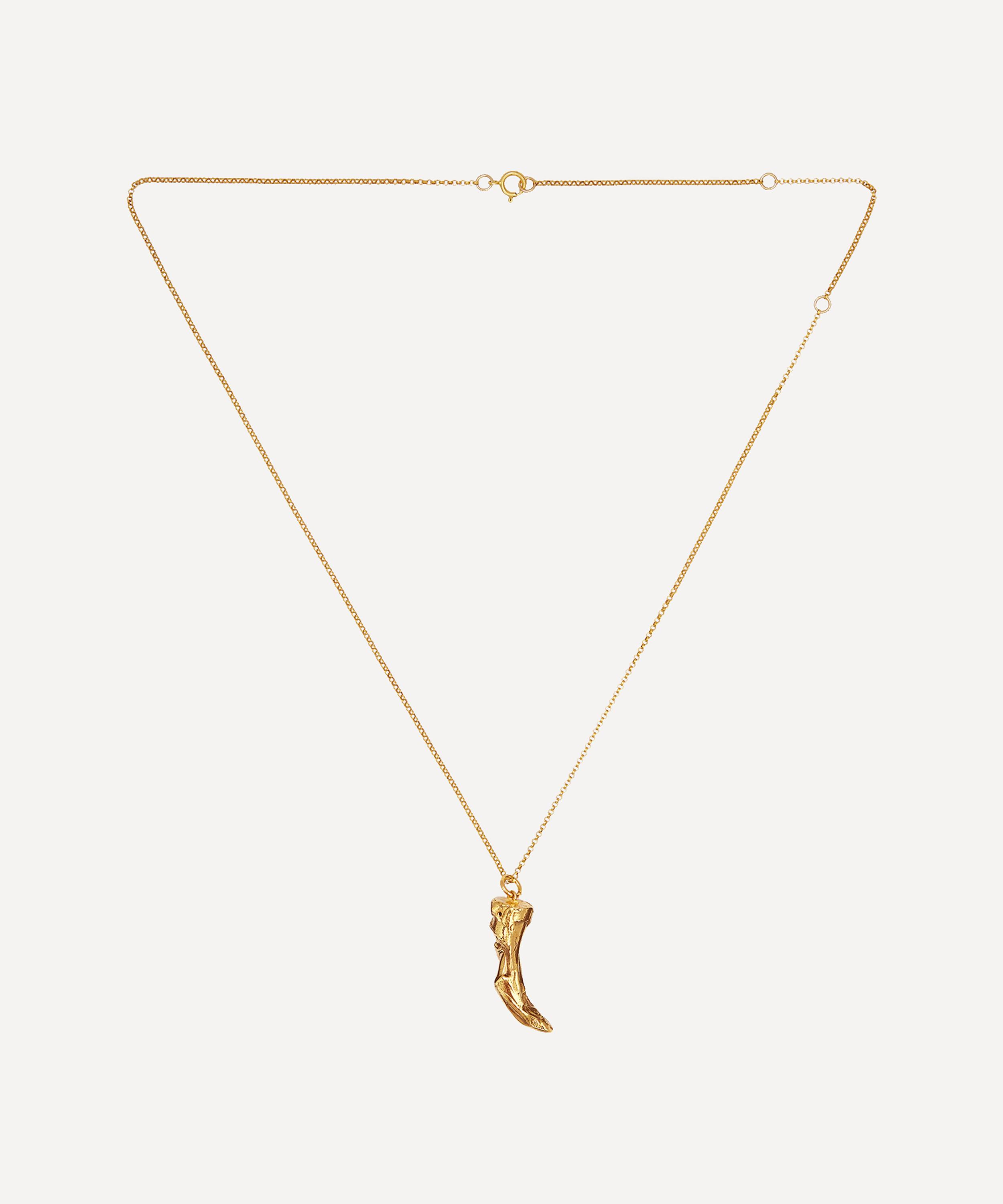 Alighieri 24ct Gold-plated Feline Majesty Pendant Necklace