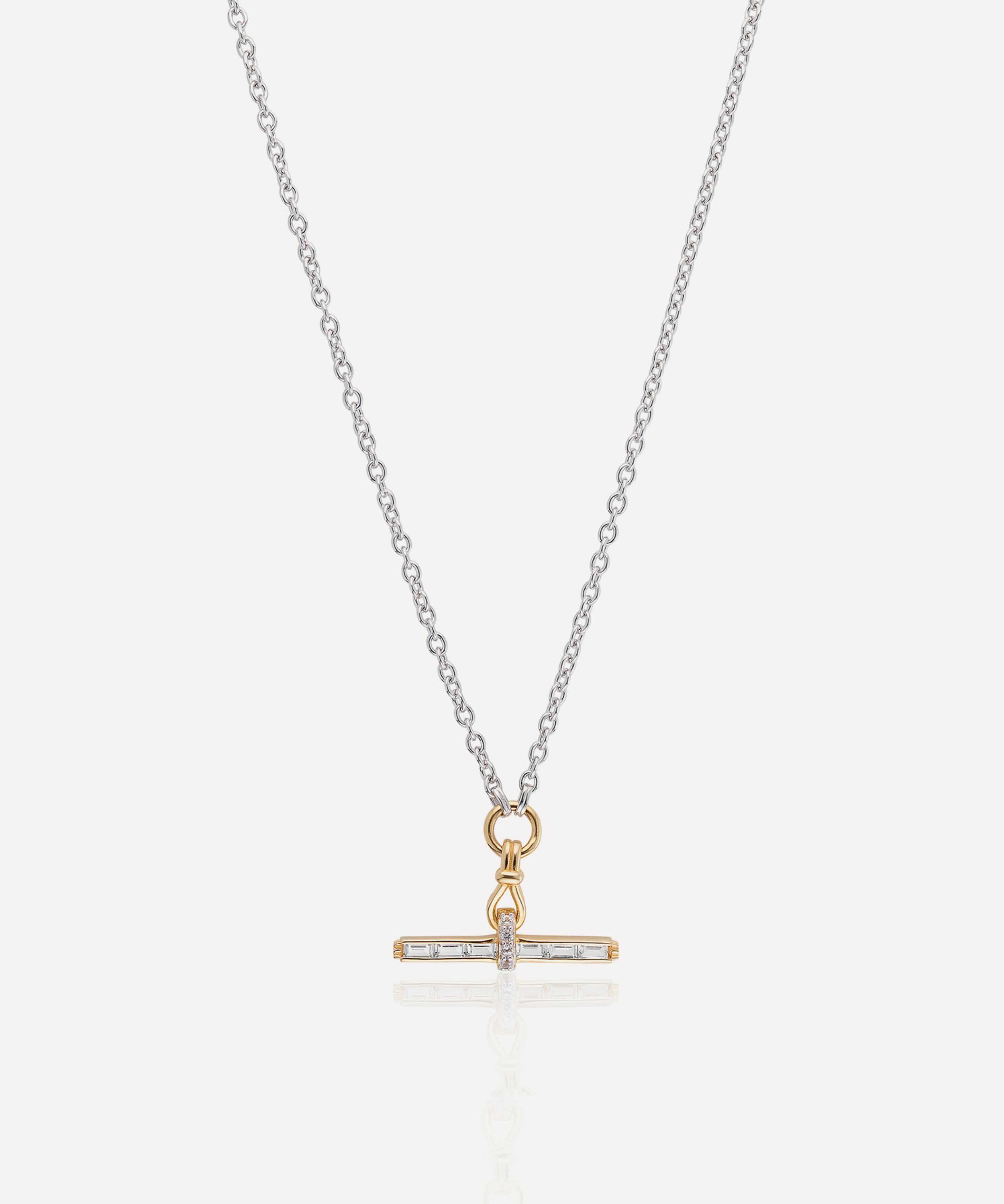 Laura Vann Mixed Metal Jeanie T-bar Pendant Necklace