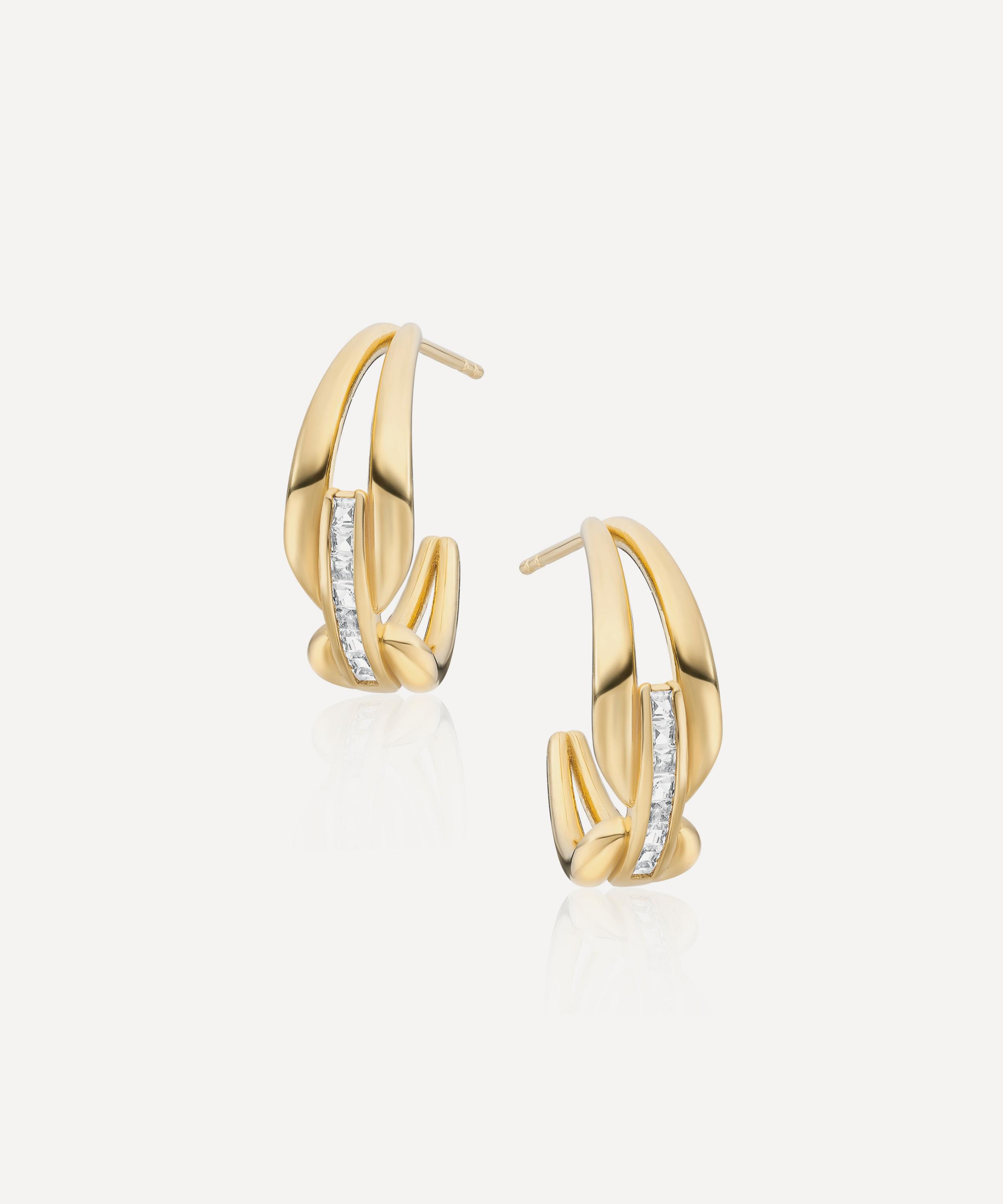 Laura Vann 18ct Gold-plated Vermeil Silver Rene Hoop Earrings