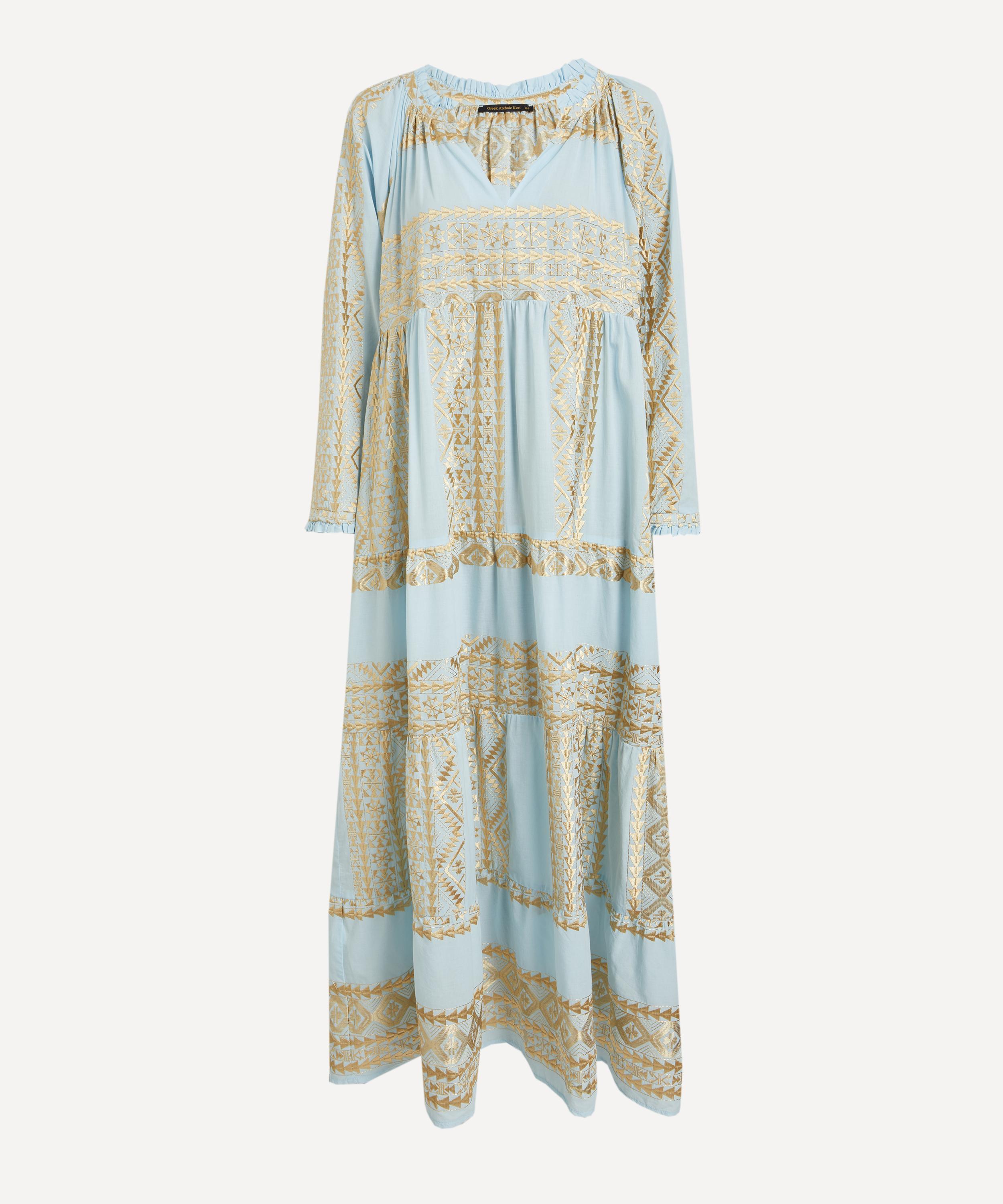 Shop Kori Women's Triangle Embroidered Maxi Kaftan