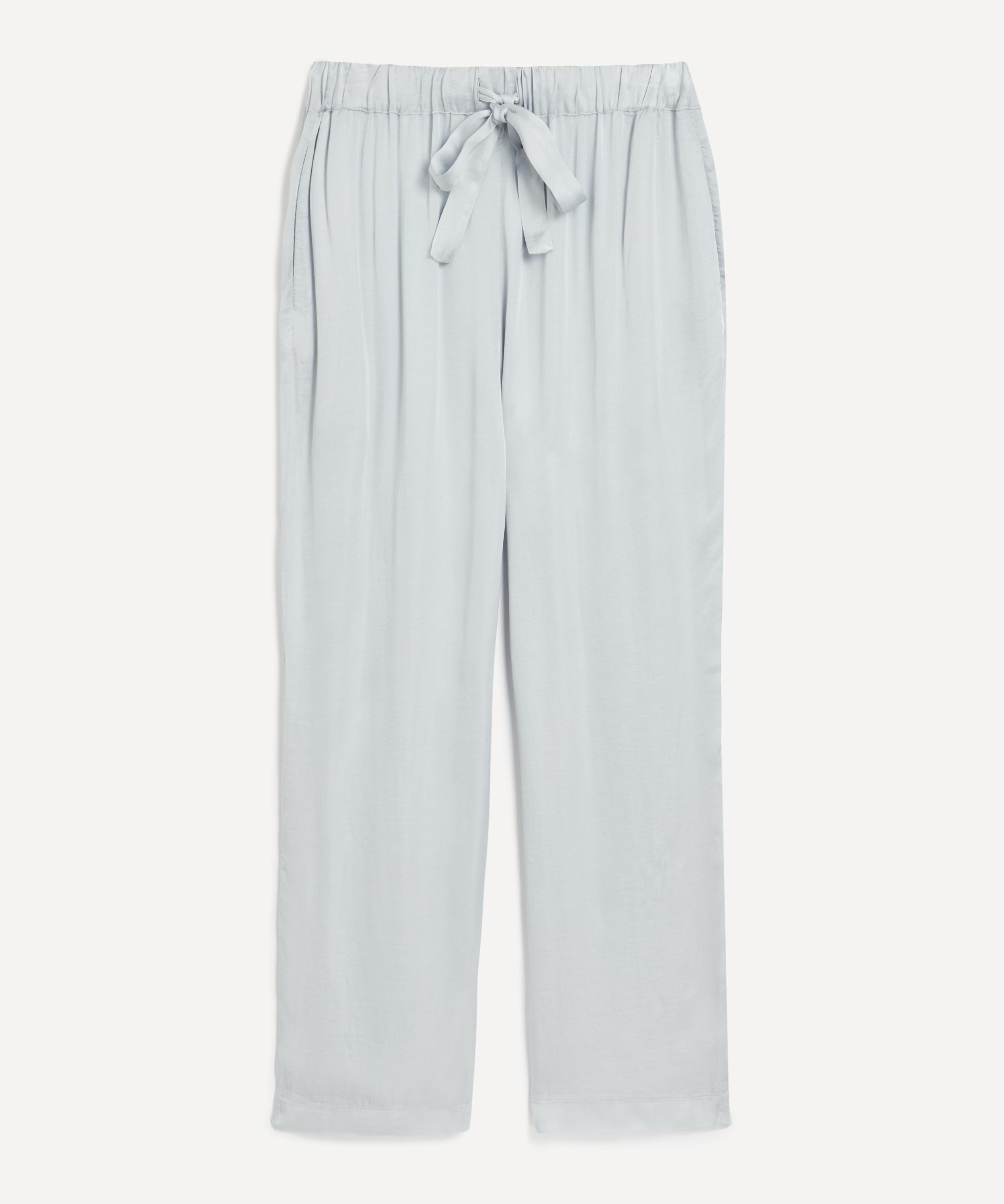 Kori Women's Silver Silky Cropped Trousers