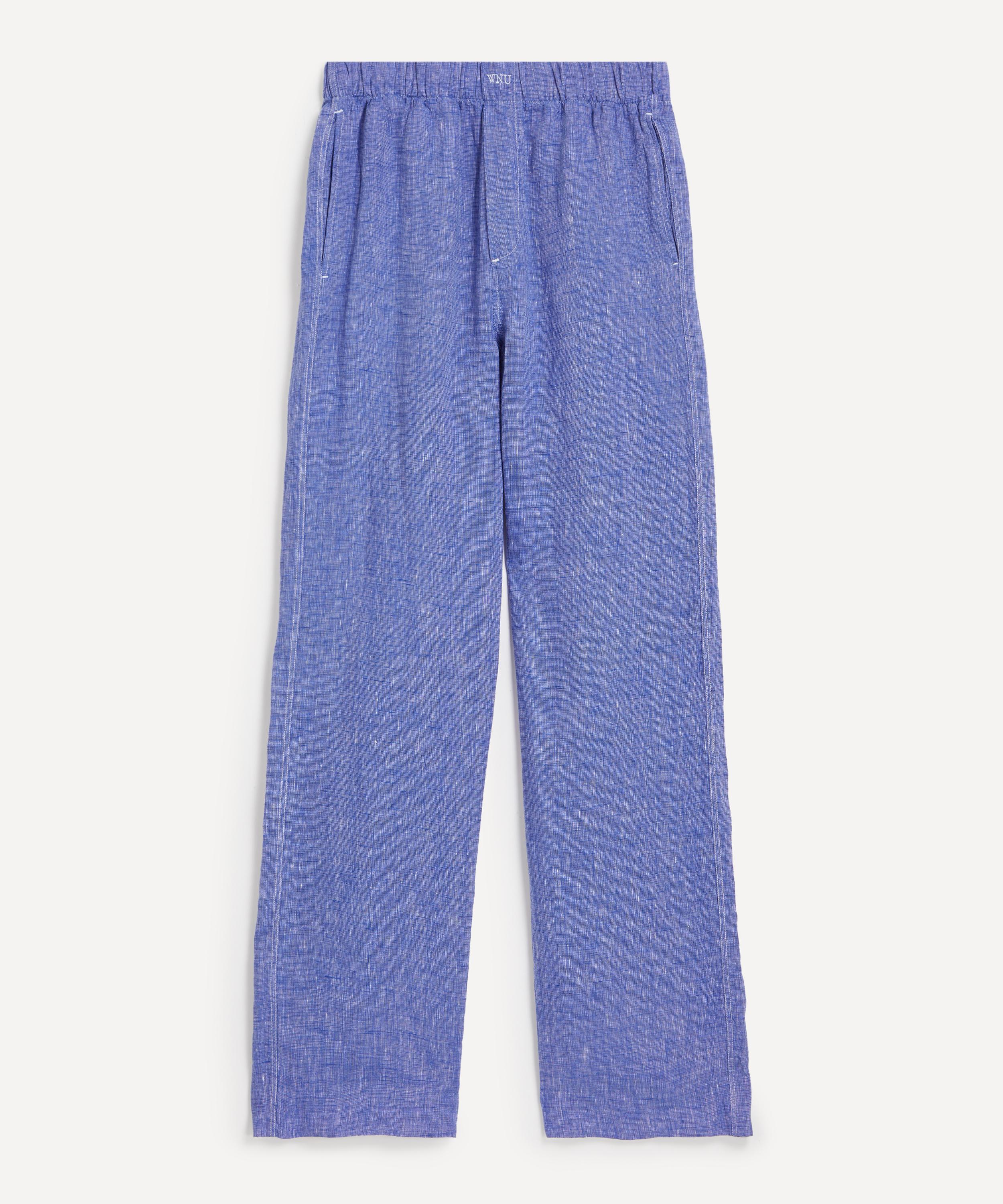 With Nothing Underneath Women's The Lapis Blue Palazzo Trousers In Blue