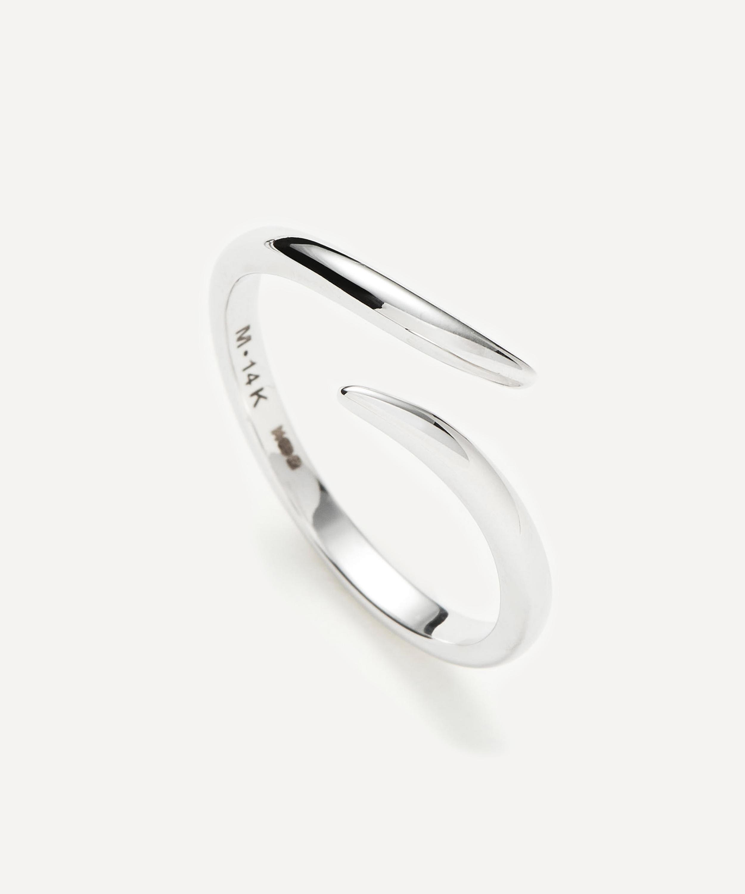 Missoma 14ct White Gold Fine Open Claw Ring