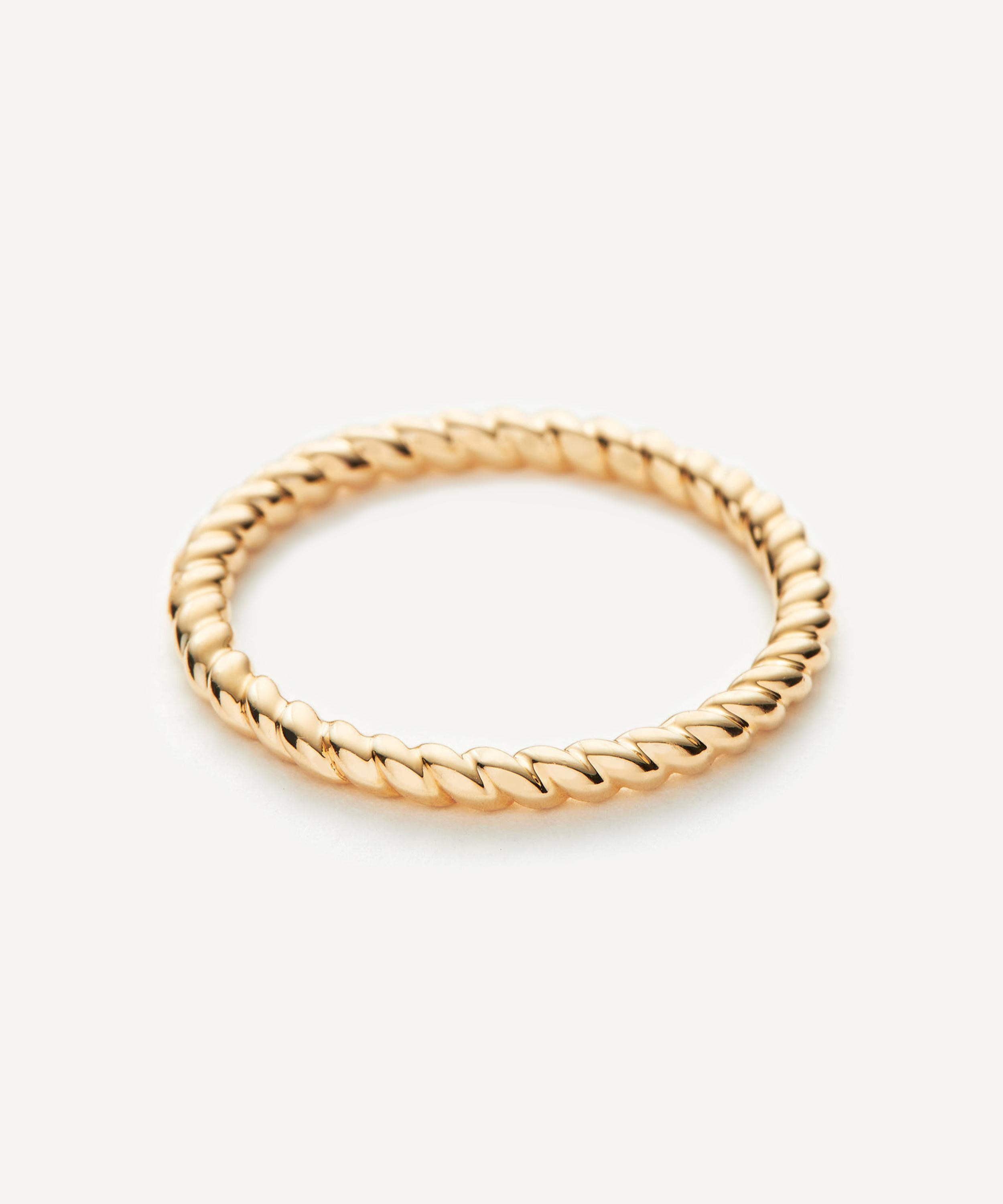 Missoma 14ct Gold Fine Rope Stacking Ring