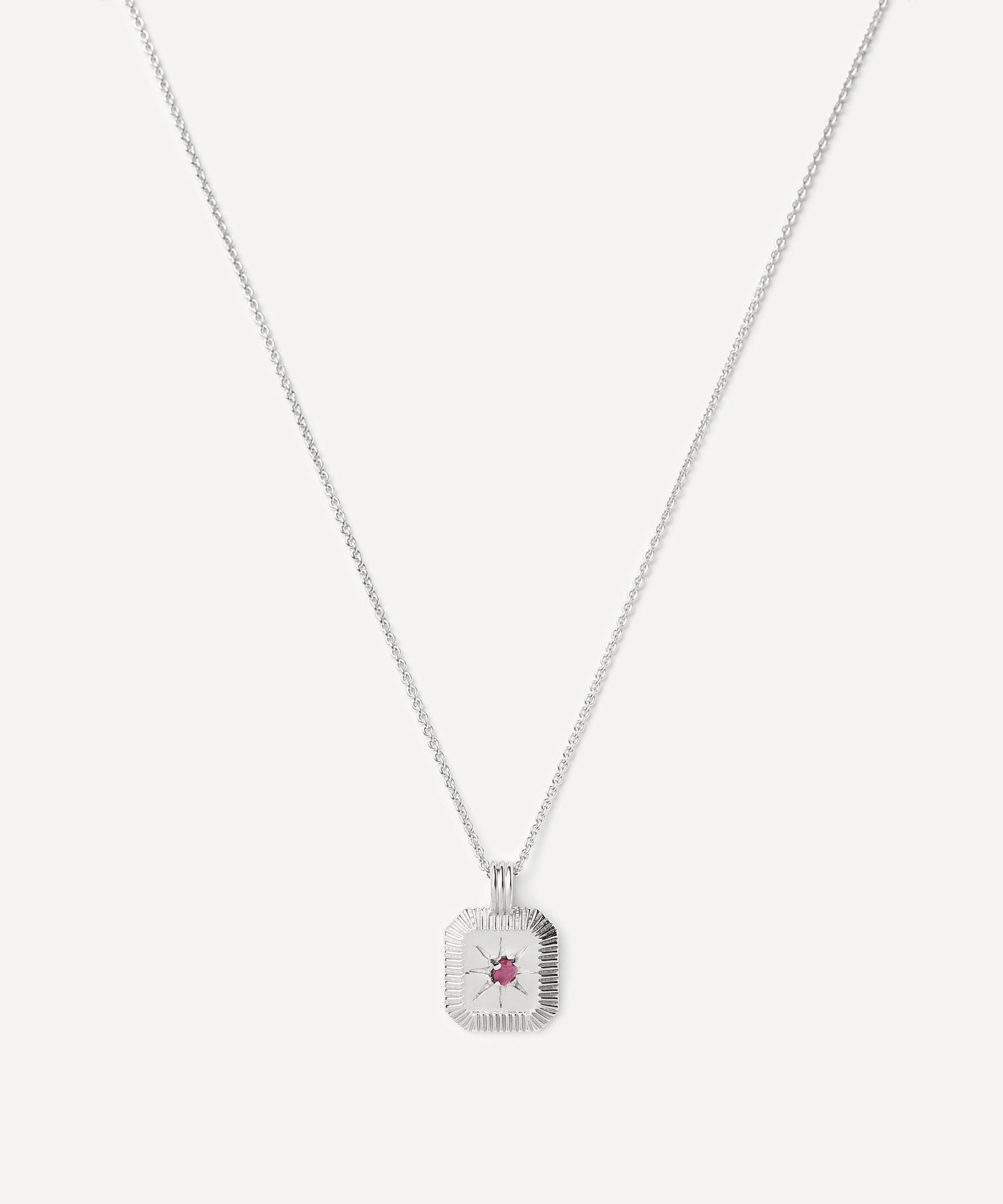 Missoma Sterling Silver July Birthstone Pendant Necklace