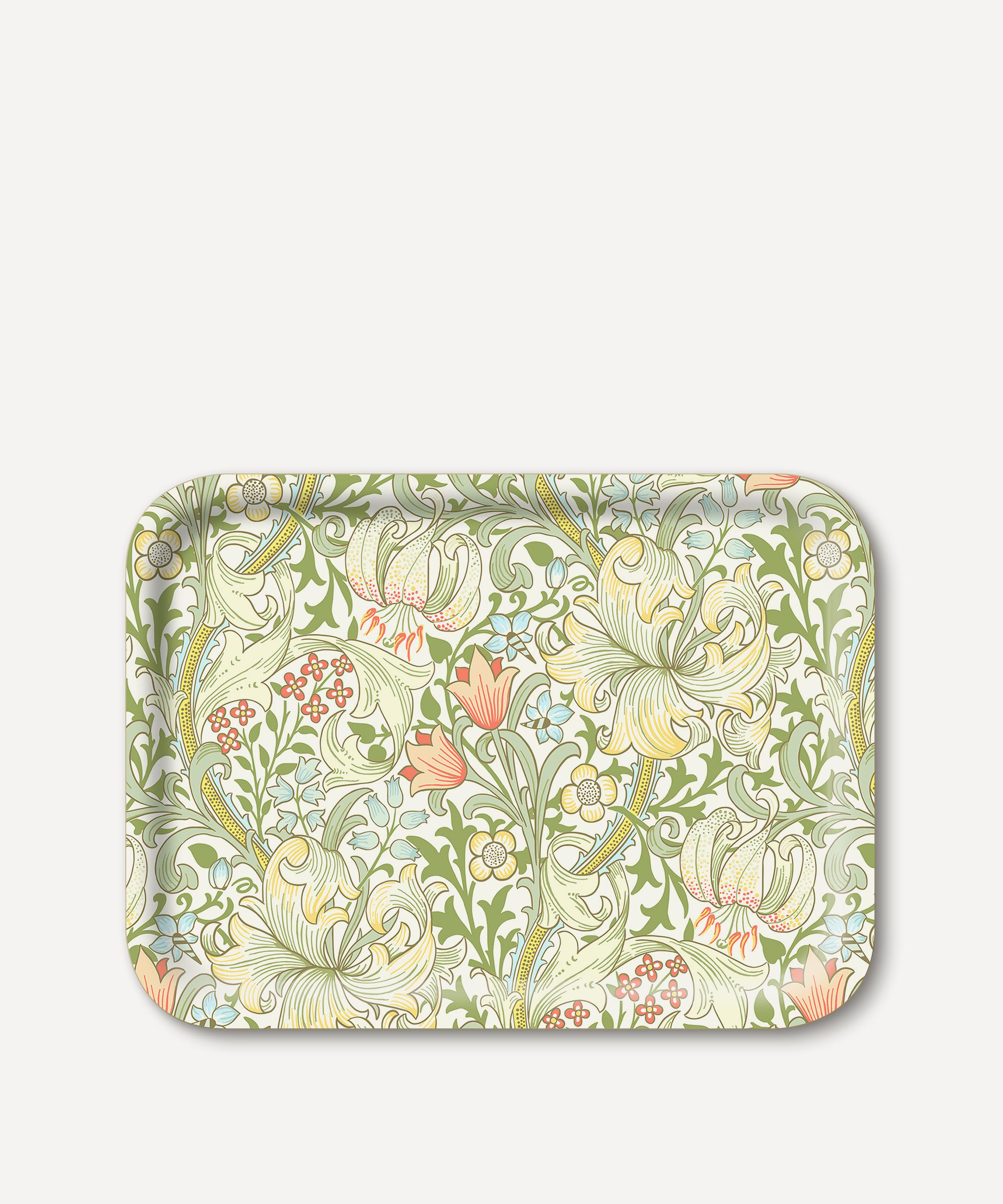 JAMIDA JAMIDA GOLDEN LILY RECTANGLE TRAY 