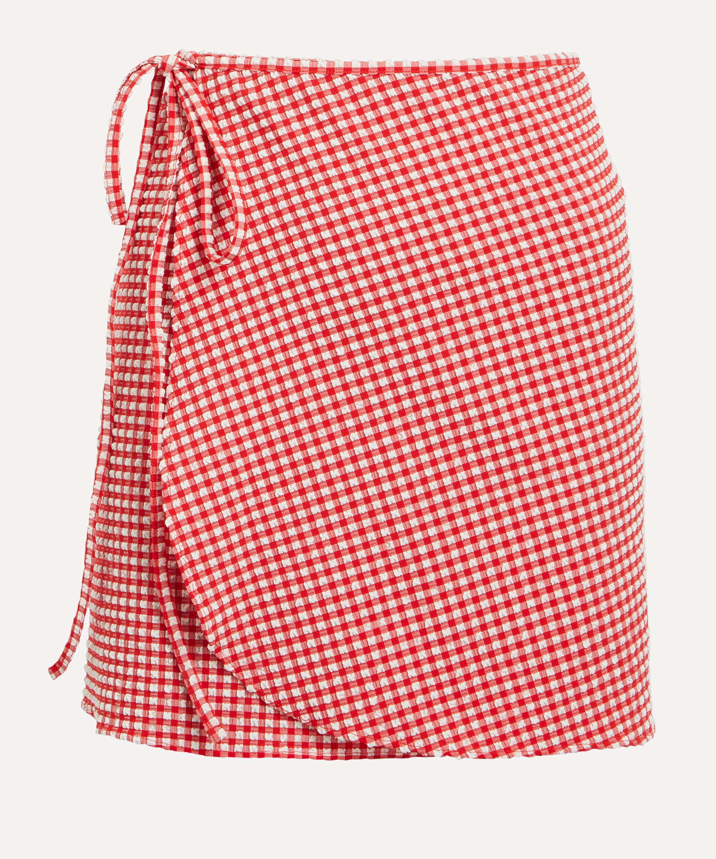 Hunza G Women's Gingham Seersucker Short Sarong