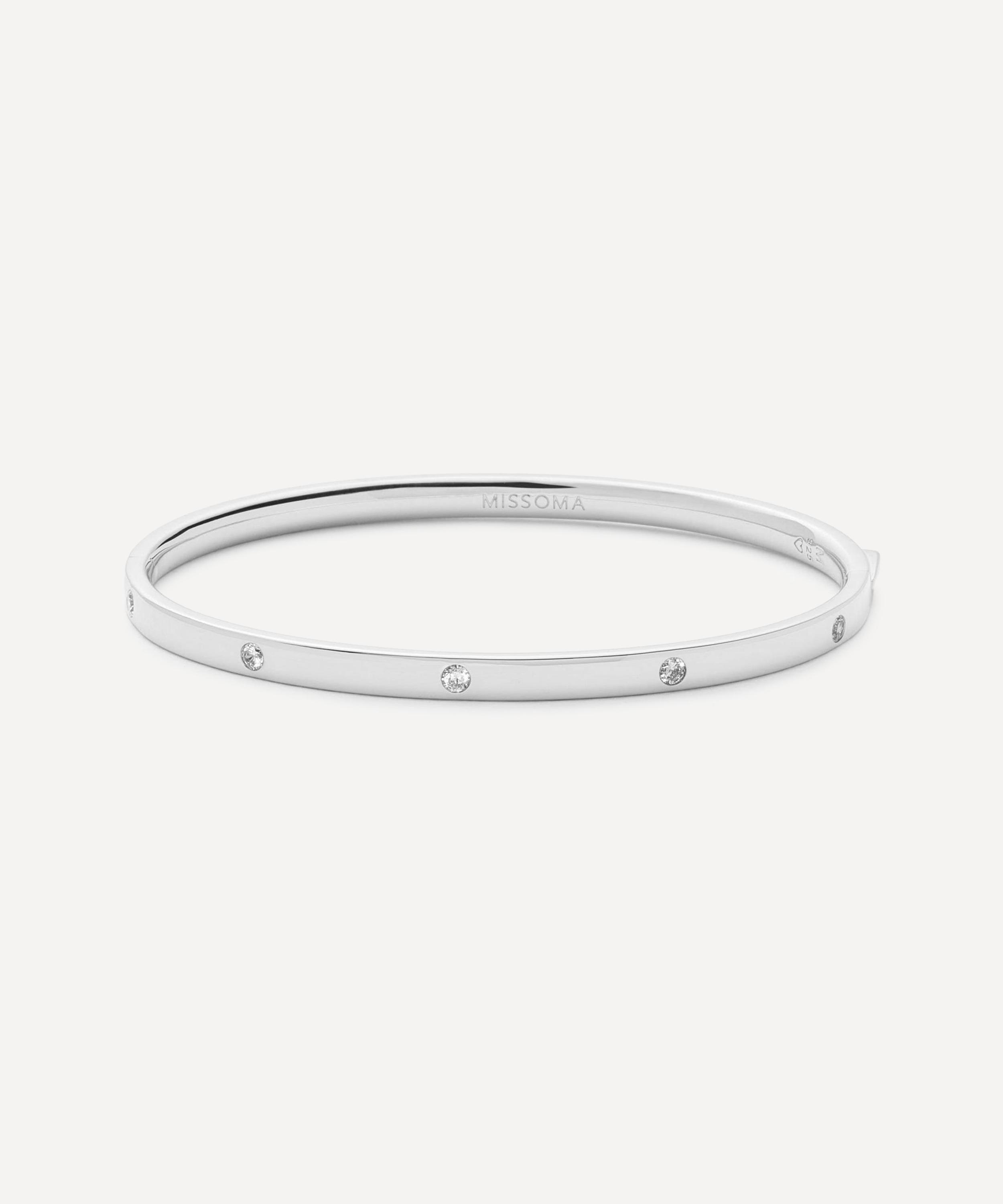 Missoma Sterling Silver Interstellar Hinged Bangle Bracelet