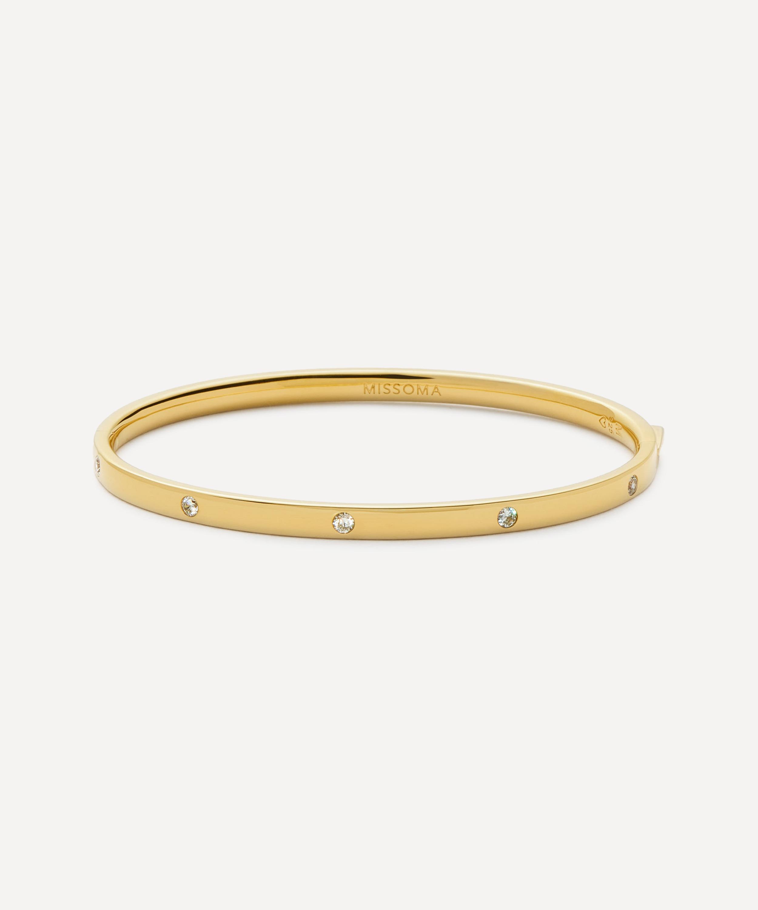Missoma 18ct Gold-plated Vermeil Silver Interstellar Hinged Bangle Bracelet