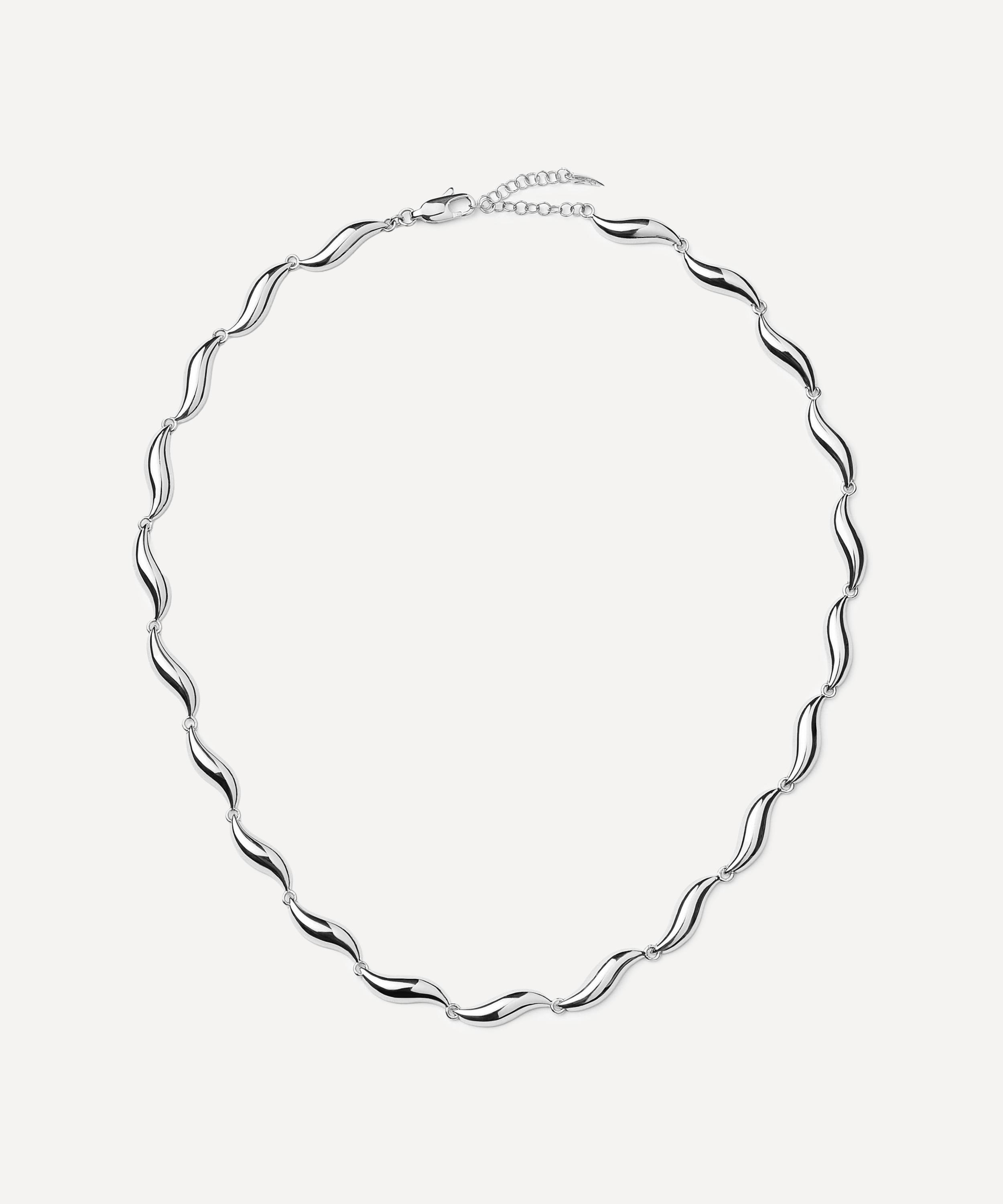 Missoma X Savi Rhodium-plated Signature Link Chain Necklace