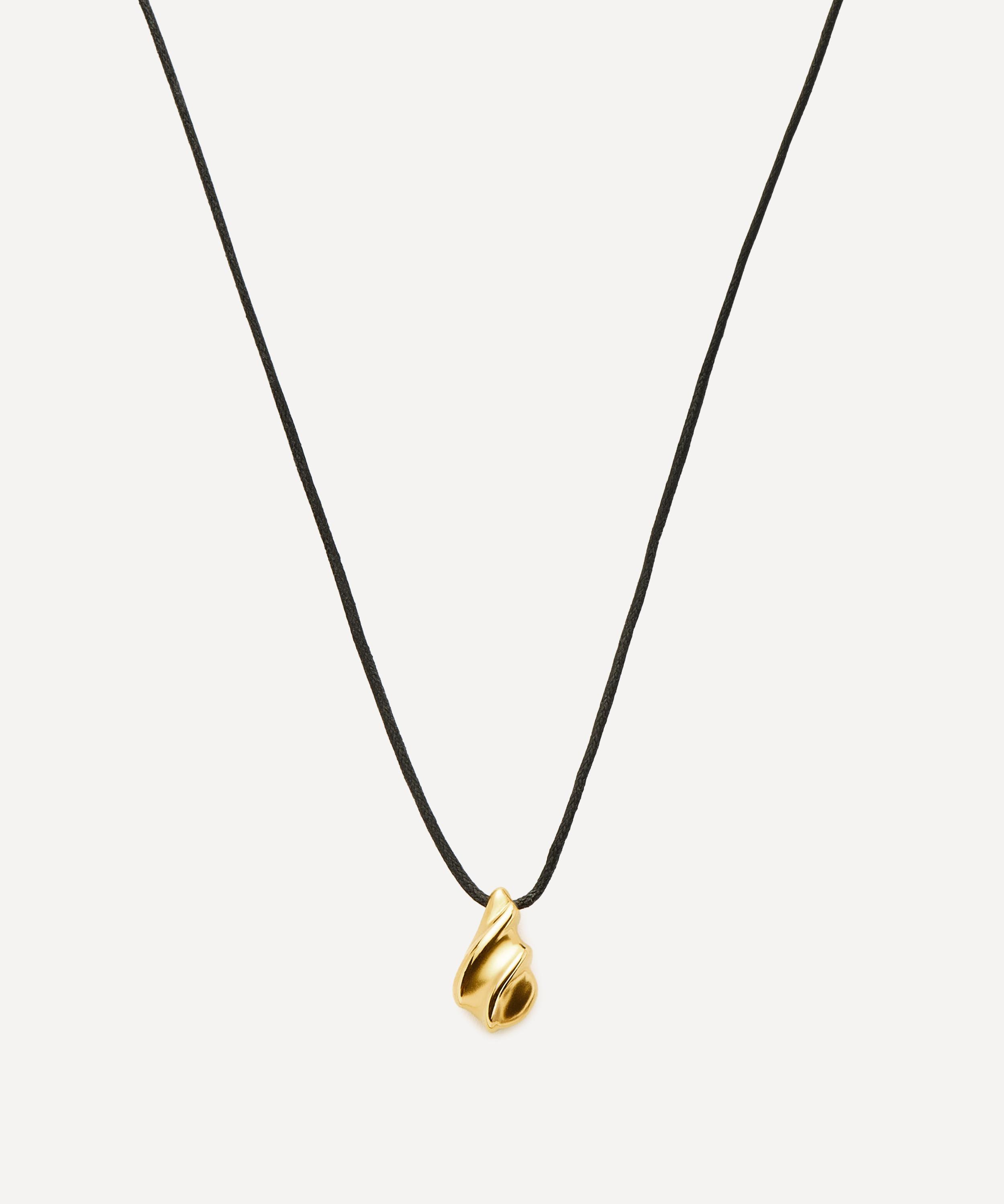 Missoma X Savi 18ct Gold-plated Vermeil Silver Ridge Droplet Pendant Necklace