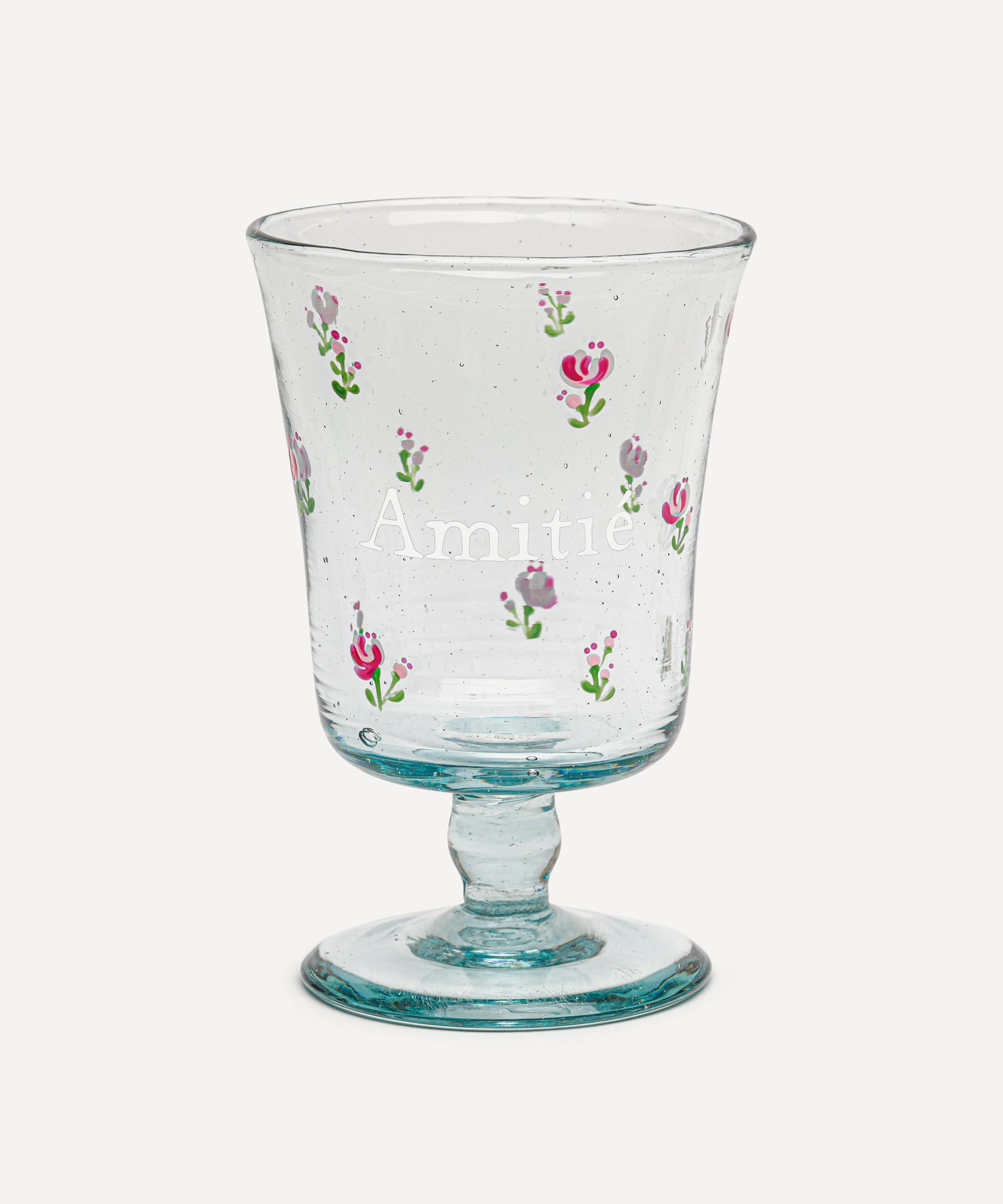 Marin Montagut All In Roses Friendship Wine Glass