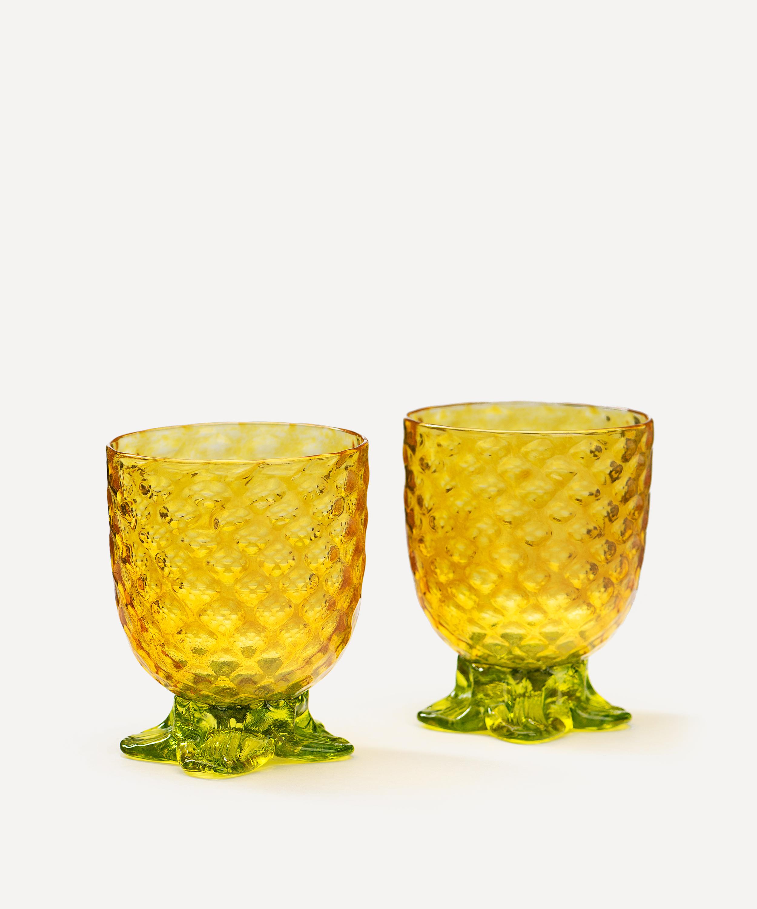 Shop Vitricca Iannazzi Pineapple Glasses Set Of 2