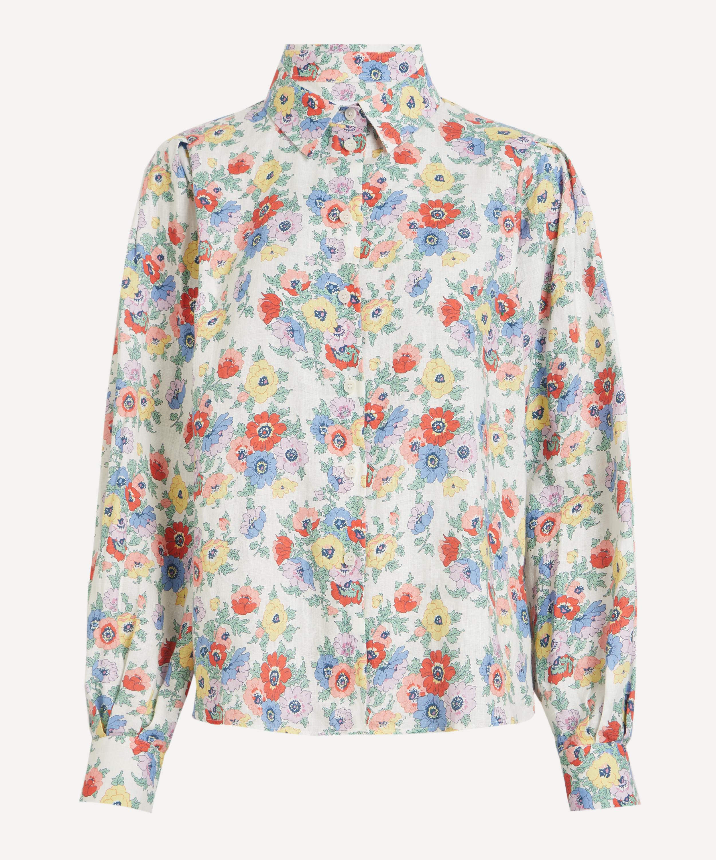 Liberty Floral Eve Fitted Shirt In Animal Print