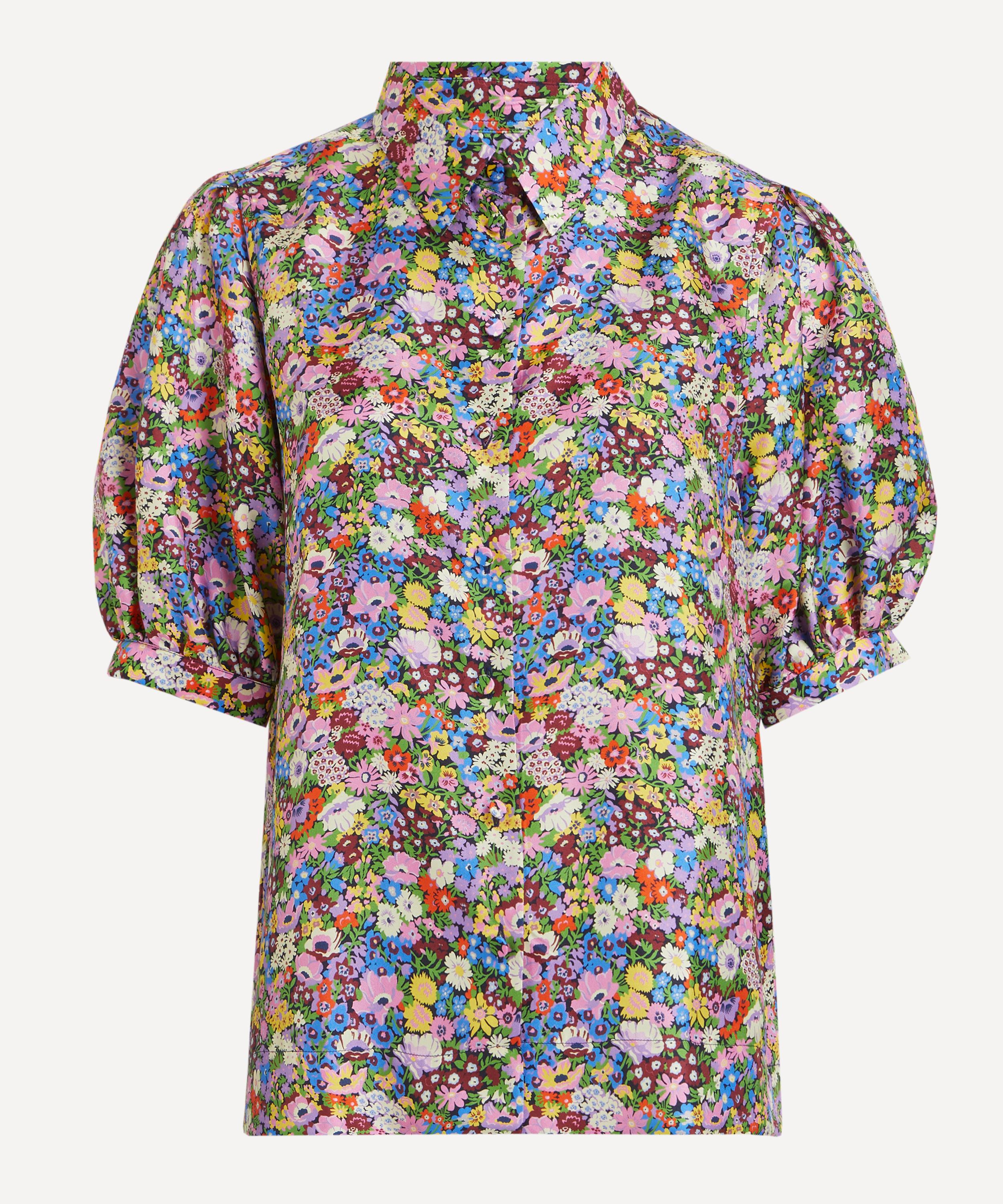 Liberty Women's Thorpeness Silk Puff-sleeve Shirt