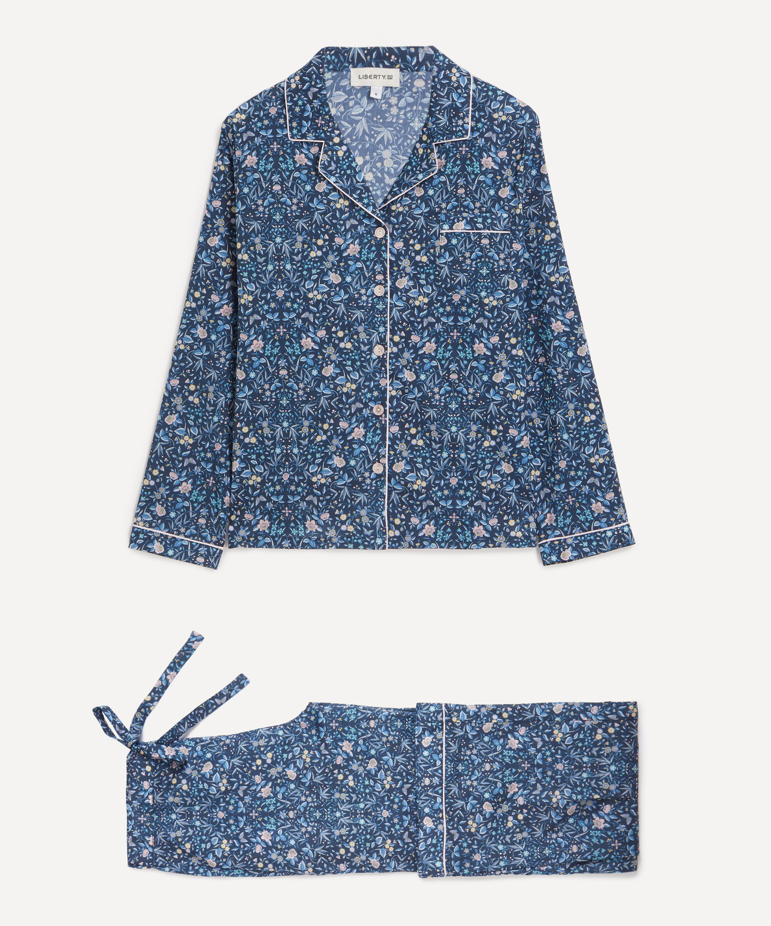 Liberty Women's Tapestry Tana Lawn Cotton Pyjama Set In Blue