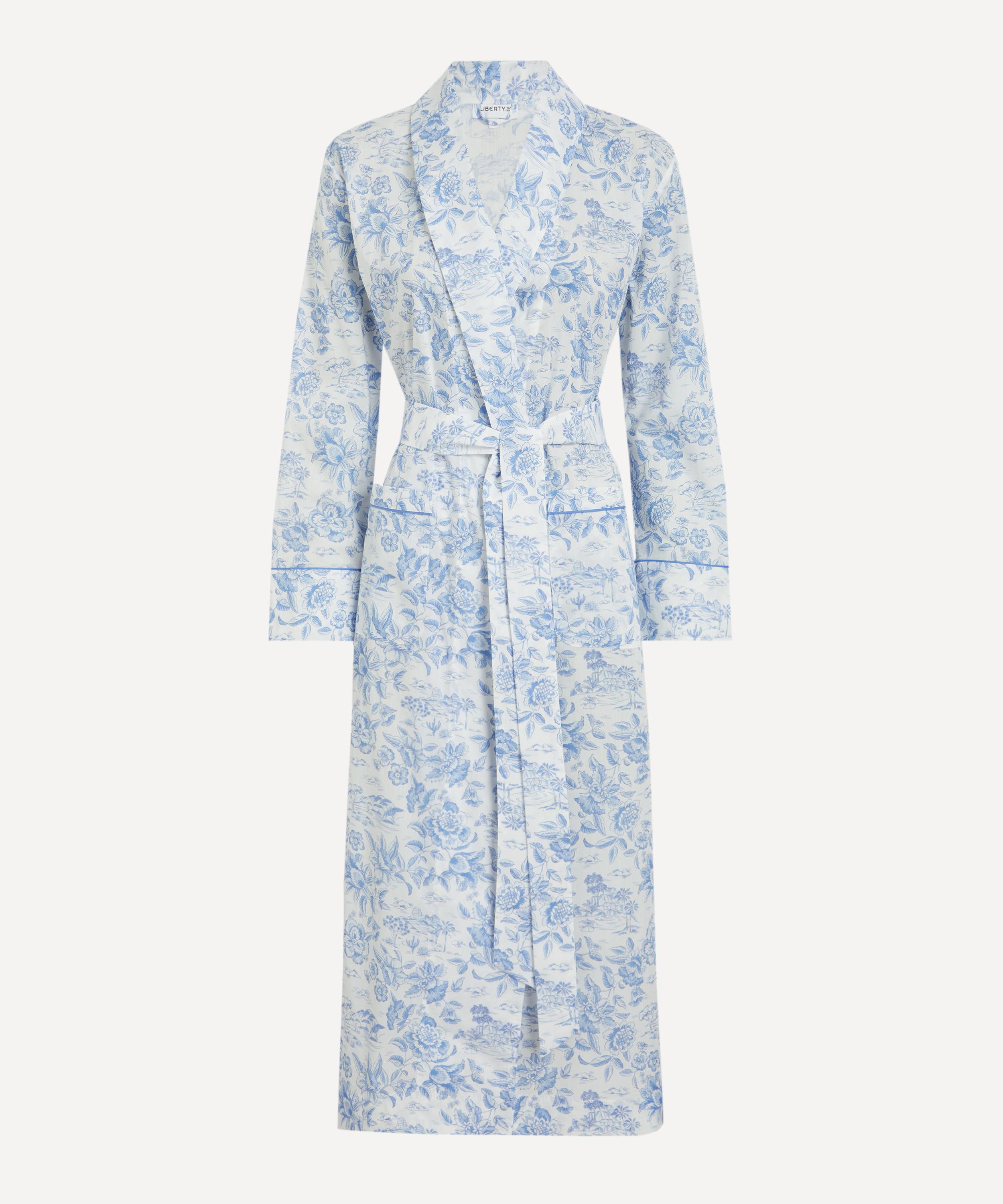 Liberty Women's Delft Lagoon Tana Lawn Cotton Robe