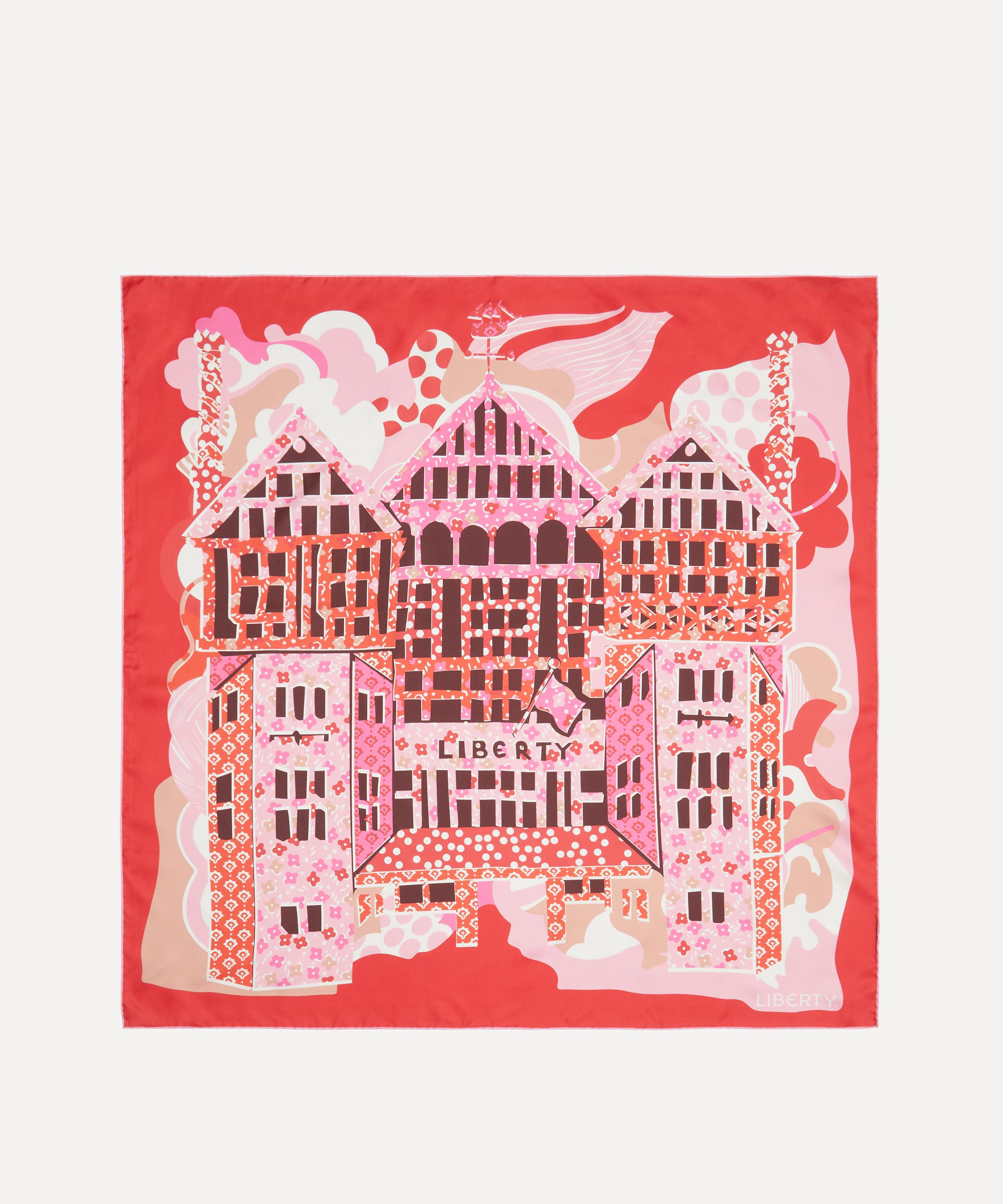 Liberty Women's Tudor Patchwork 90x90 Silk Scarf