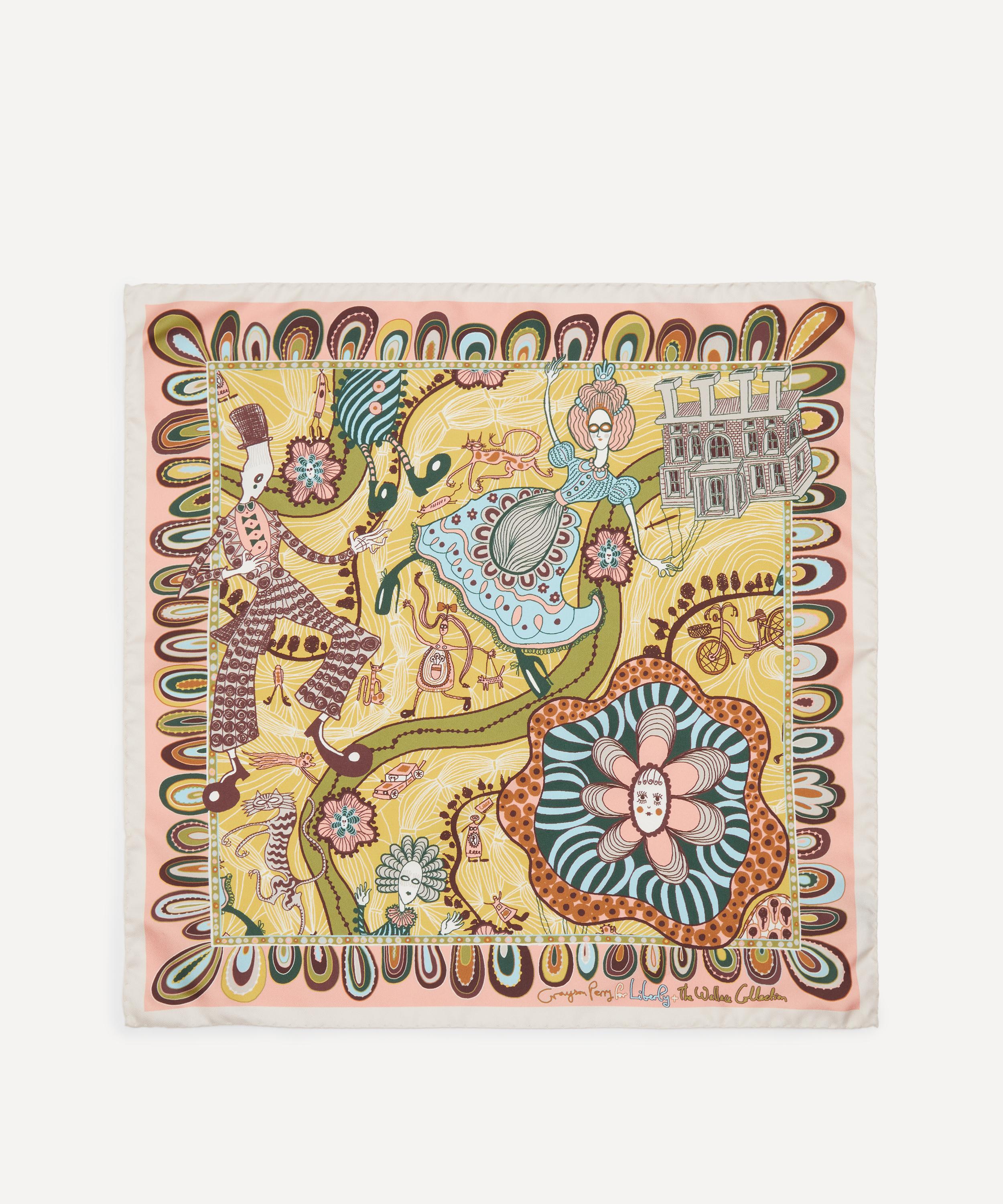 Grayson Perry for Liberty Shirley Smith 45x45 Silk Scarf