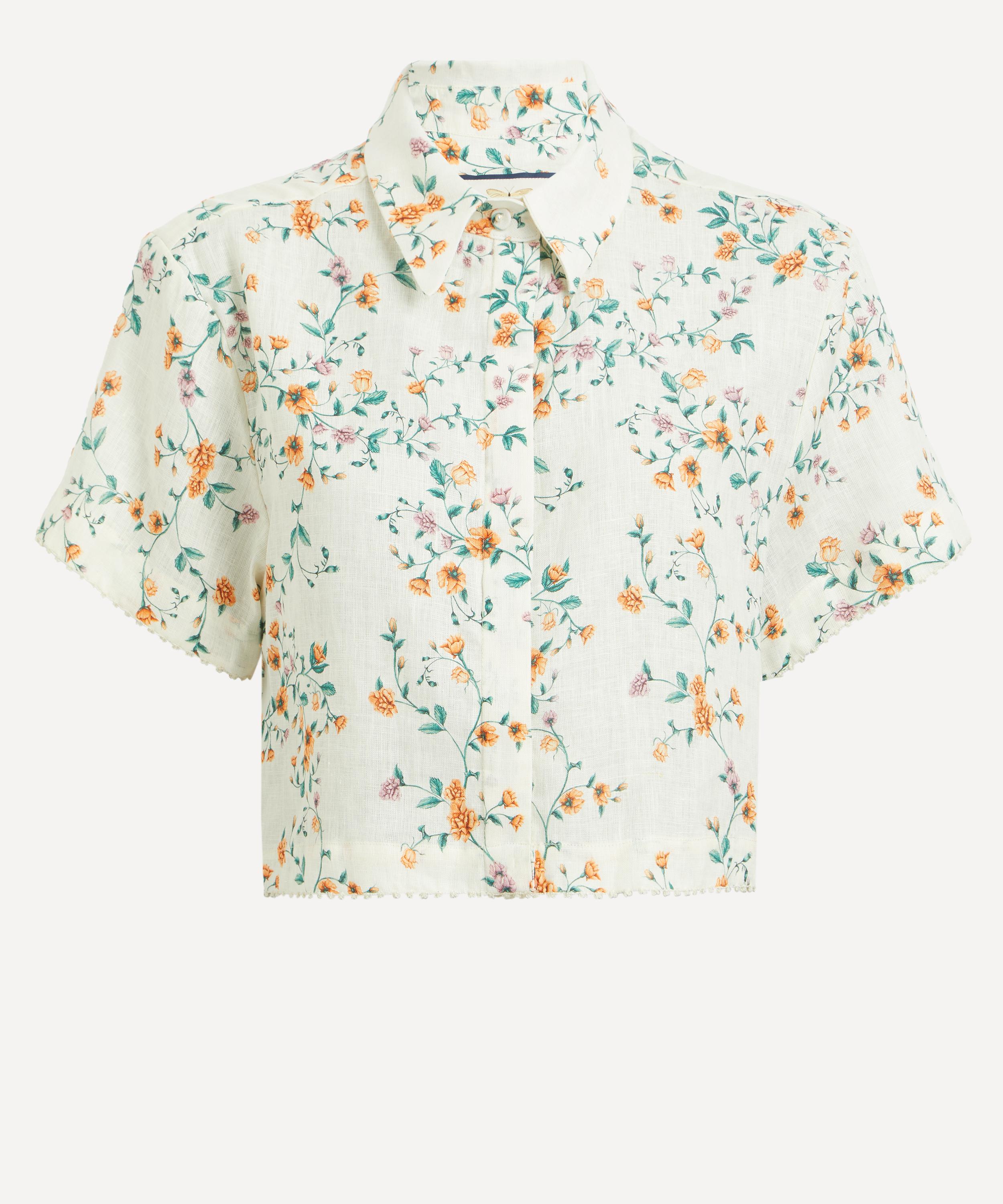 AGUA BENDITA AGUA BENDITA WOMEN'S VIRTUOSA CHINESIS CROPPED SHIRT 