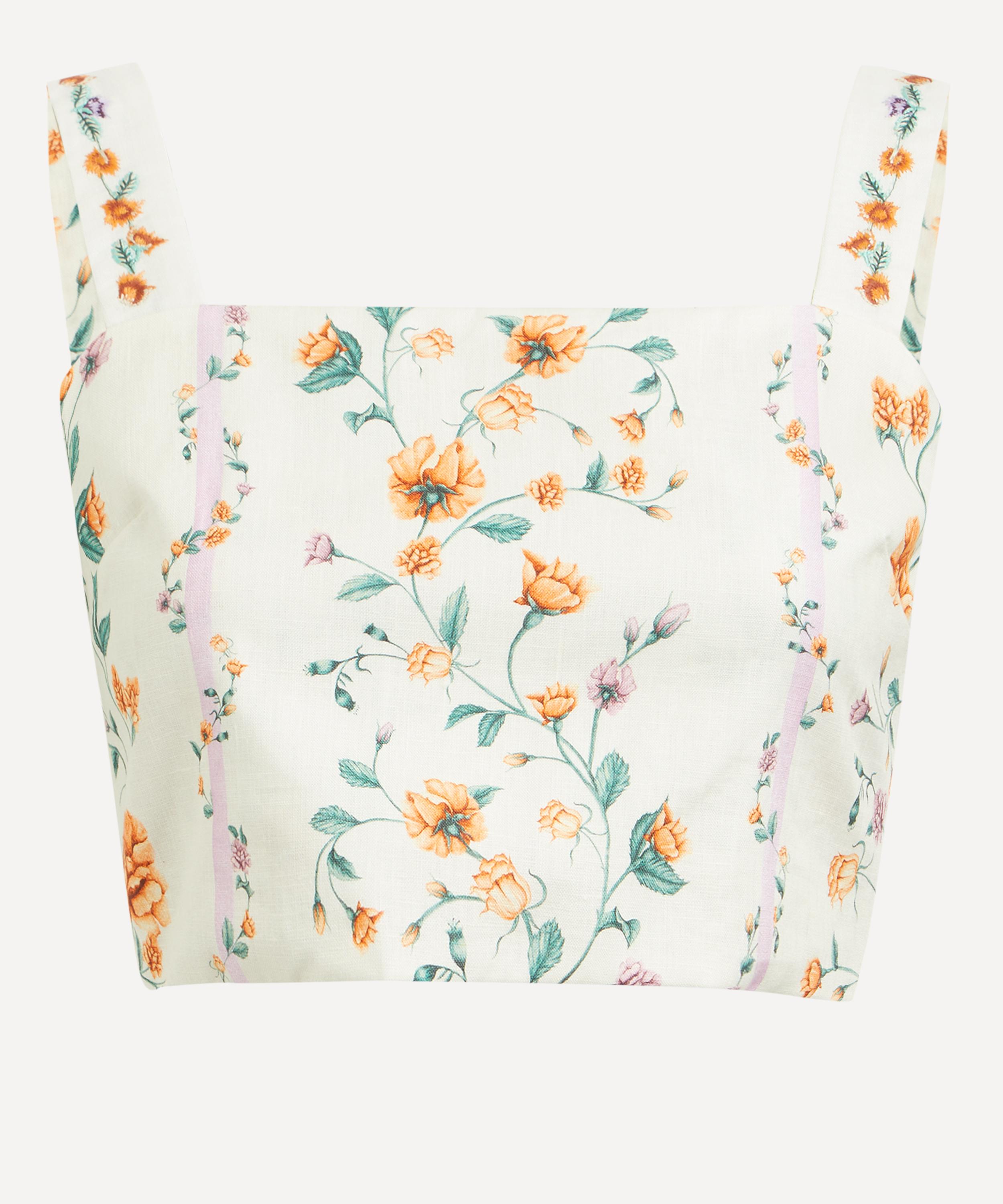 AGUA BENDITA AGUA BENDITA WOMEN'S LUCIANA CHINESIS CROPPED TOP 