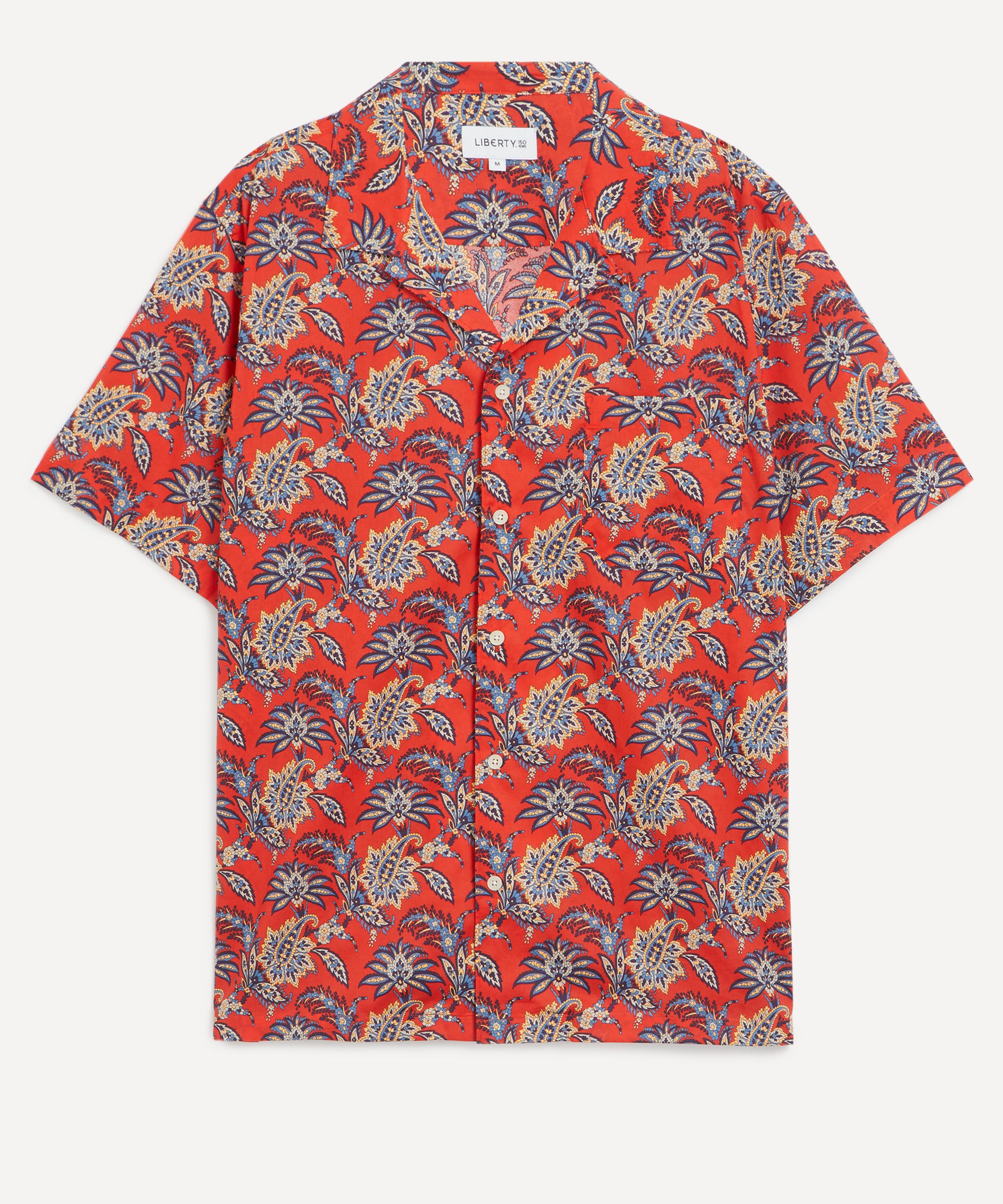 Cuban Collar Tana Lawn™ Cotton Shirt in Arundel