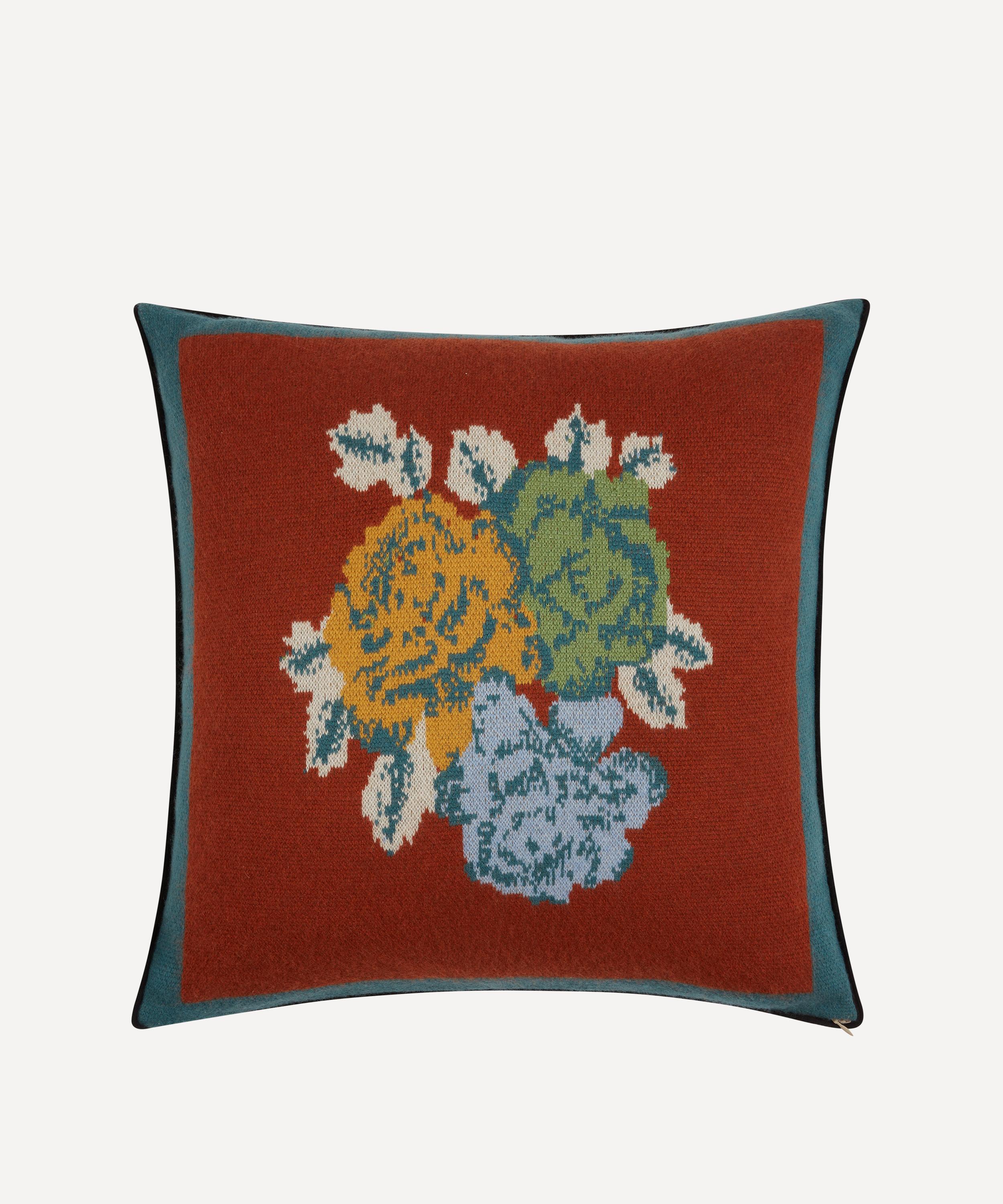 Lisa Corti X Saved Ny Ankara Rust Cashmere Cushion