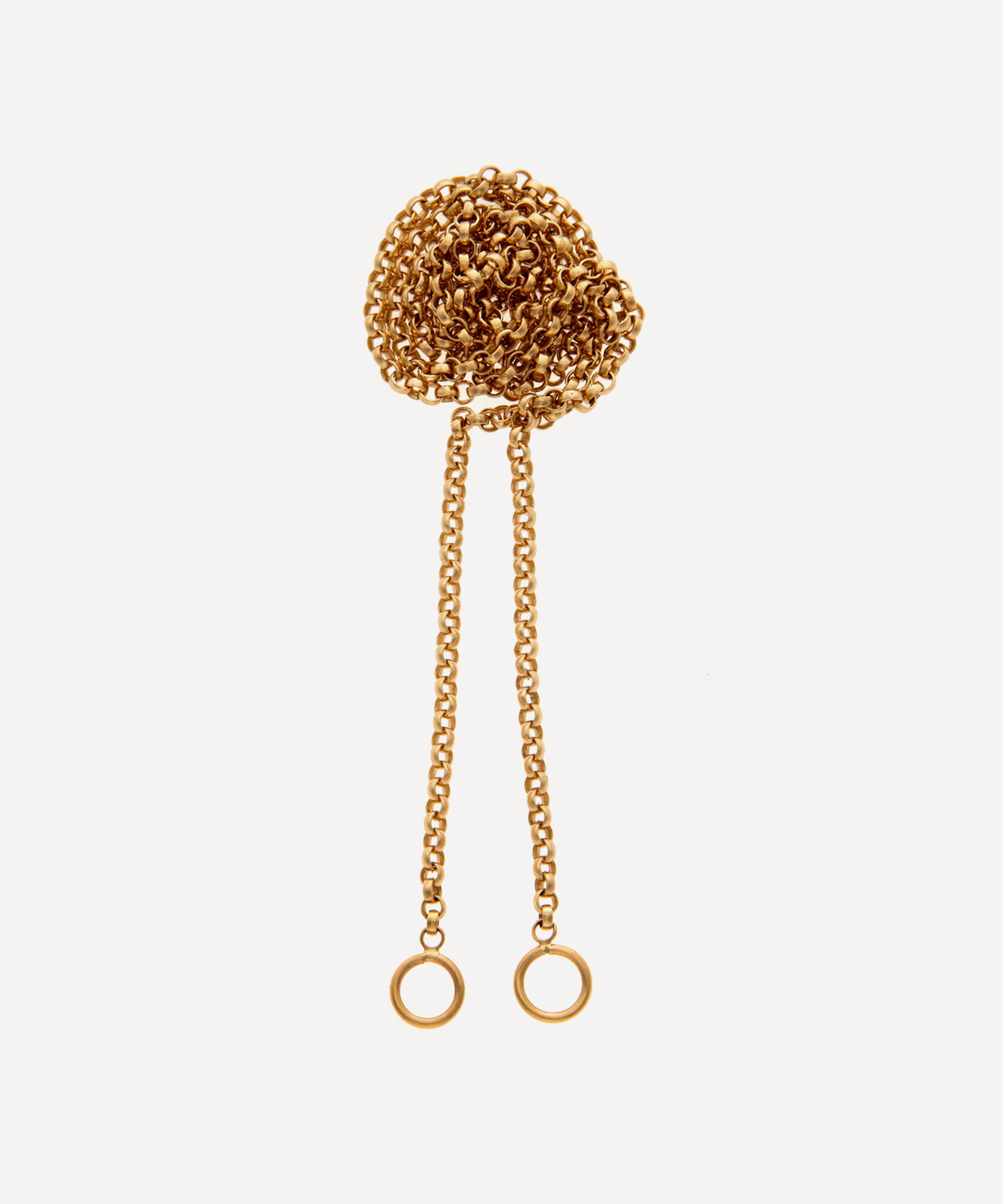 Marla Aaron 14ct Rose Gold Rolo Chain Necklace