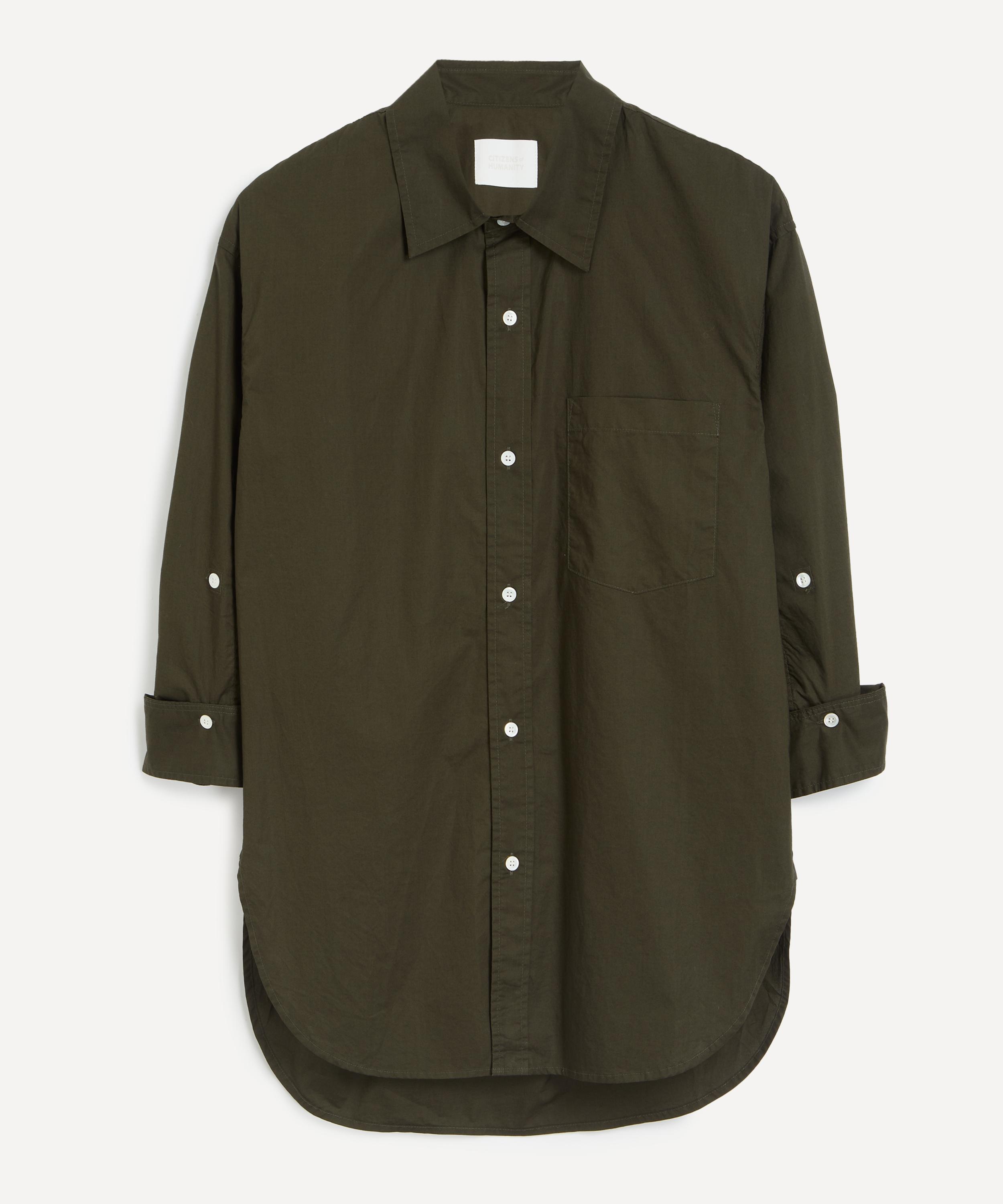 Citizen Of Humanity Citizens Of Humanity Kayla Cotton Shirt In Green